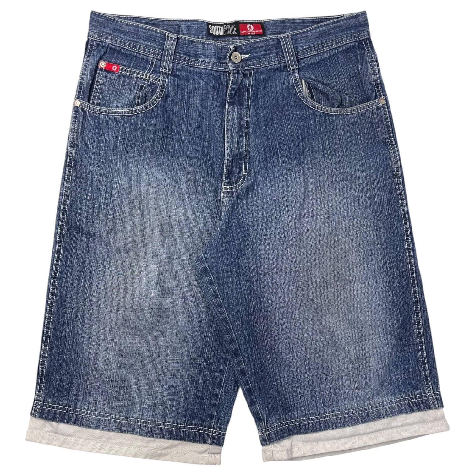 Vintage Y2K Southpole Denim Shorts Blue/White