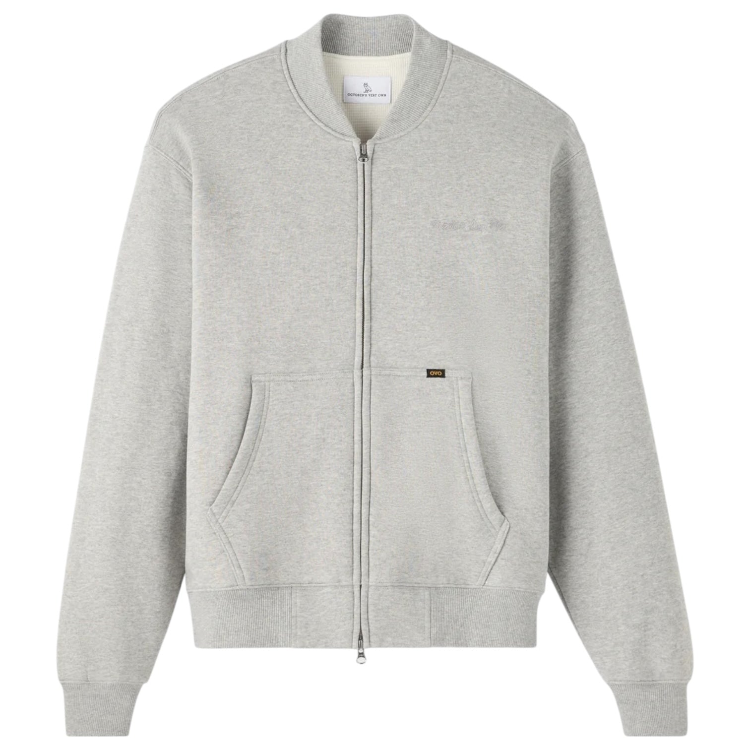 OVO Waffle Lined Track Jacket Heather Grey