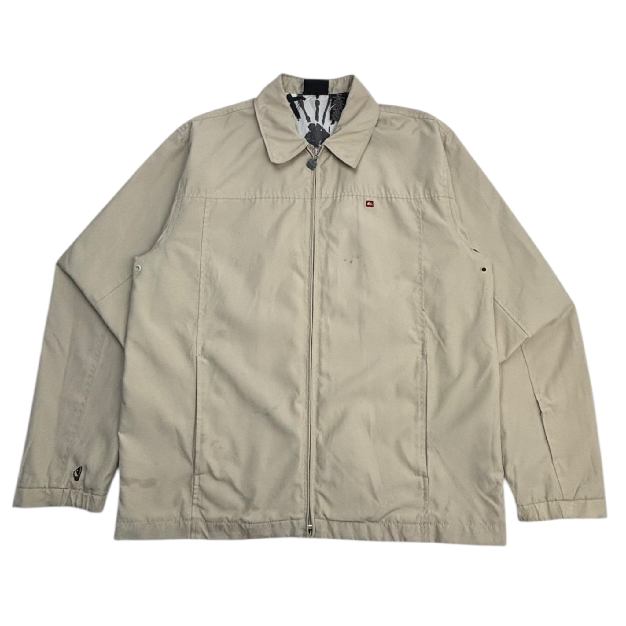 Y2K Quicksilver Harrington Style Jacket Light Beige