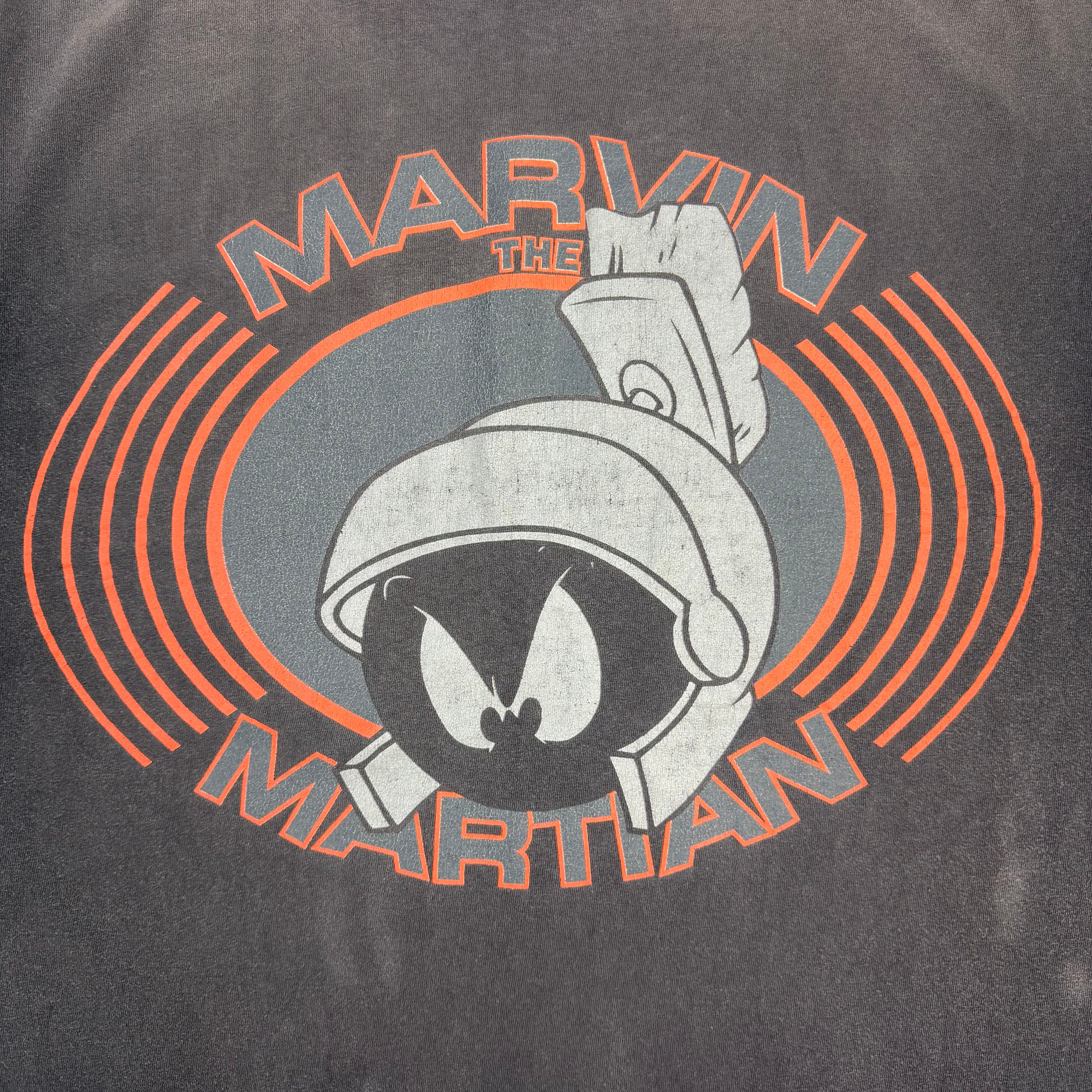 1996 Marvin The Martian Techn Toons Warner Bros Tee Faded Black