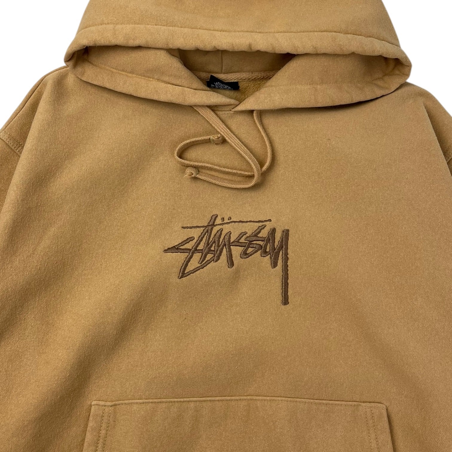 Stussy Stock Logo Applique Hoodie Gold