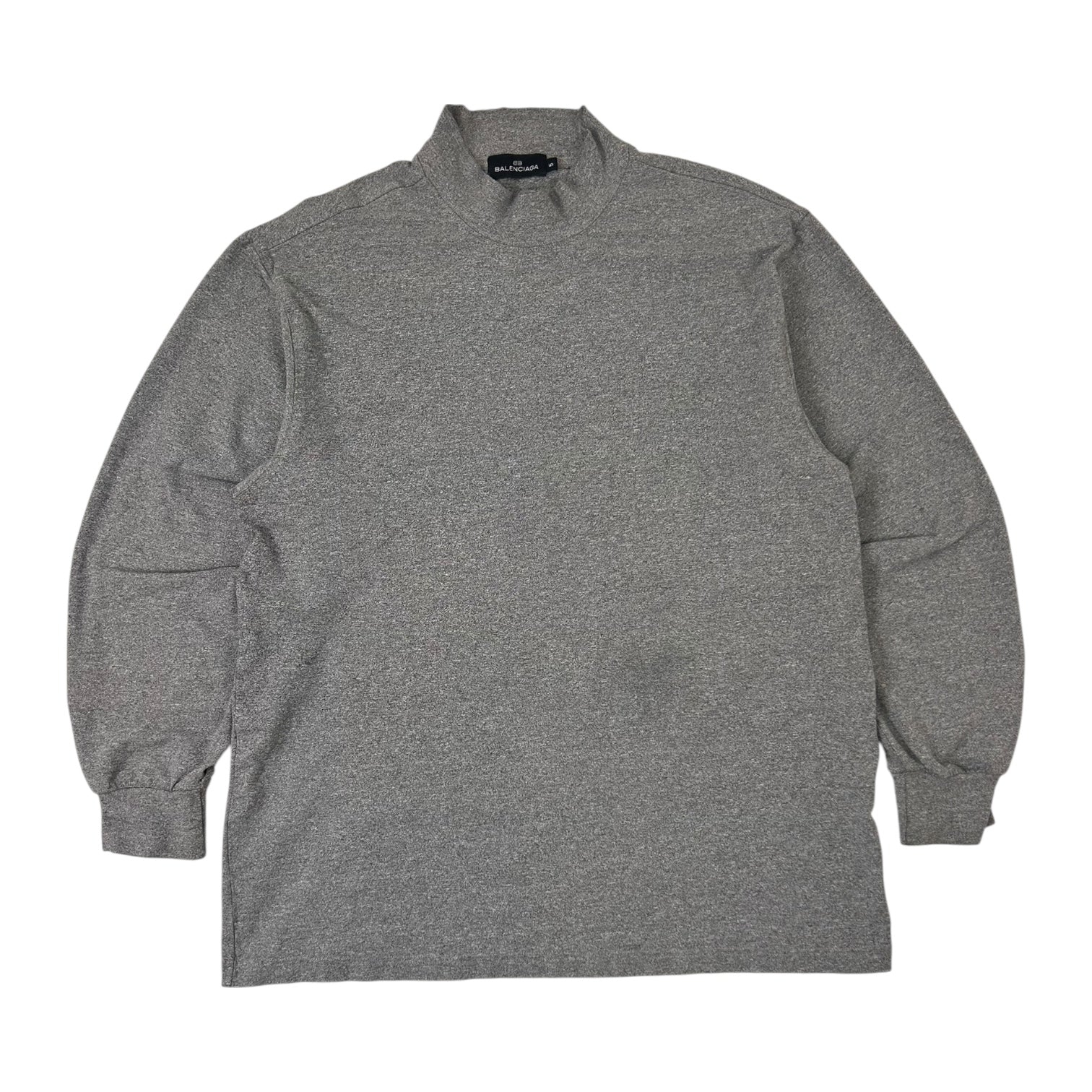 Vintage Balenciaga Long Sleeve Mock Neck Shirt Grey