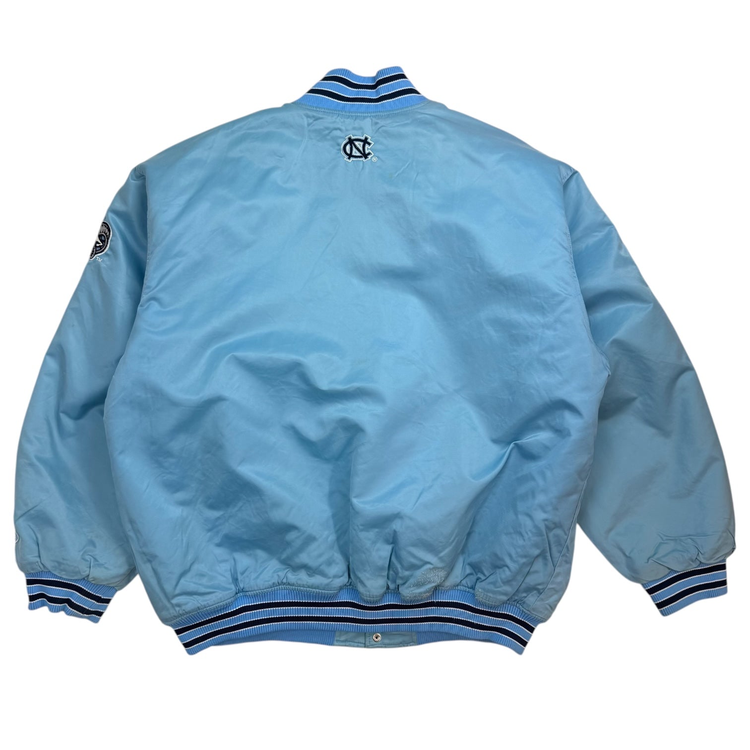 Vintage North Carolina Tarheels Bomber Jacket Light Blue