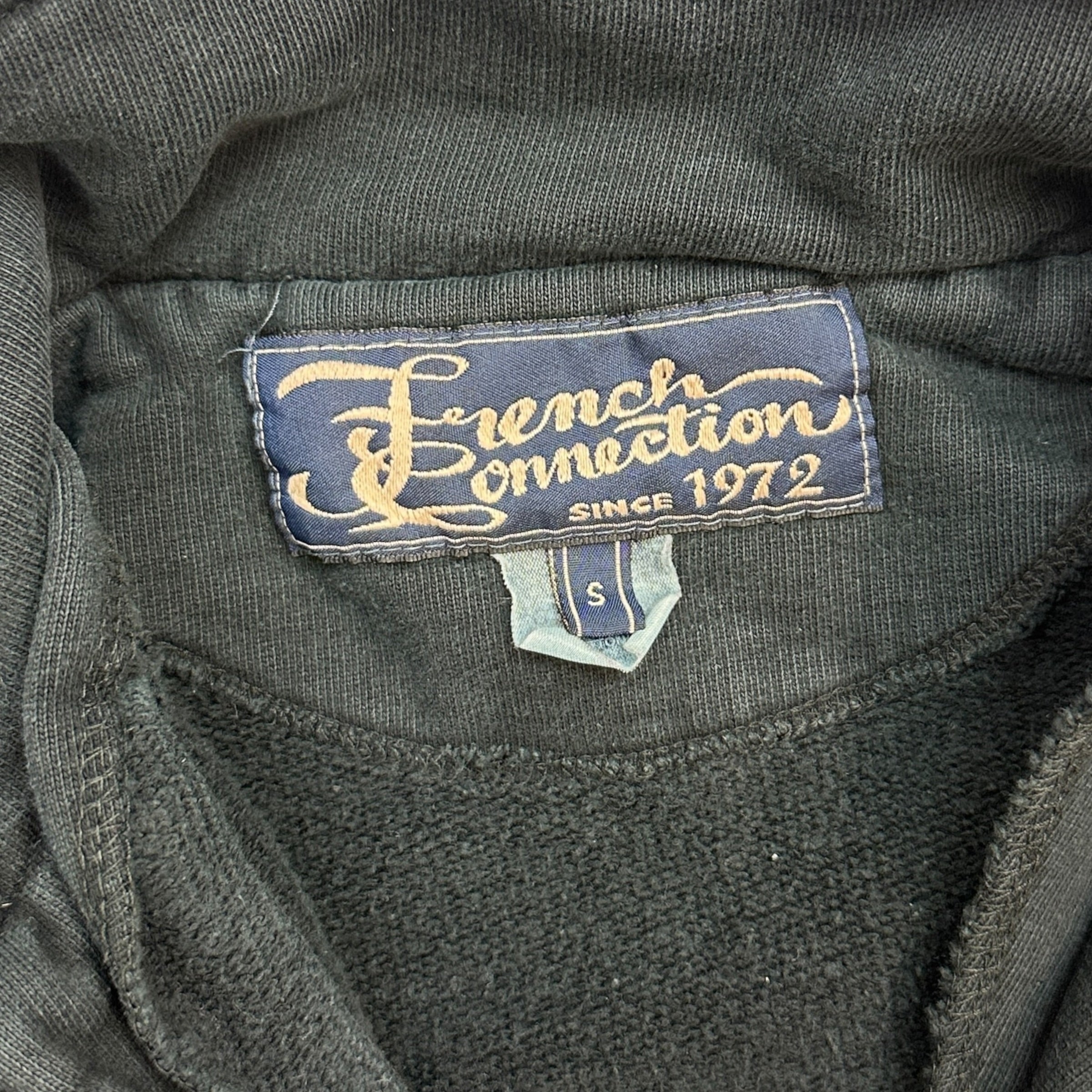 (W) Vintage Y2K French Connection Zip Up Sweater Black