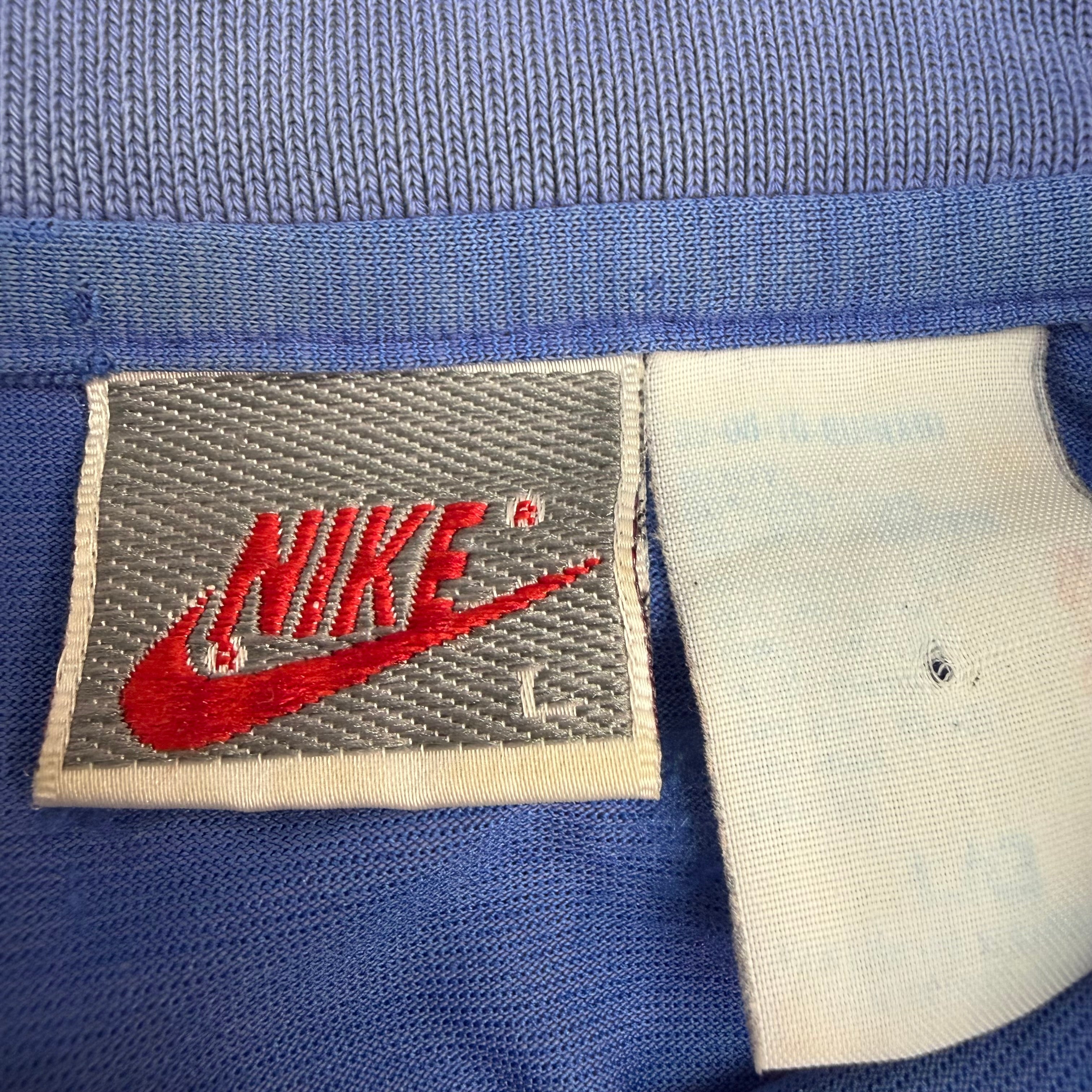 Vintage Nike Diamond Print Polo Shirt Lavender
