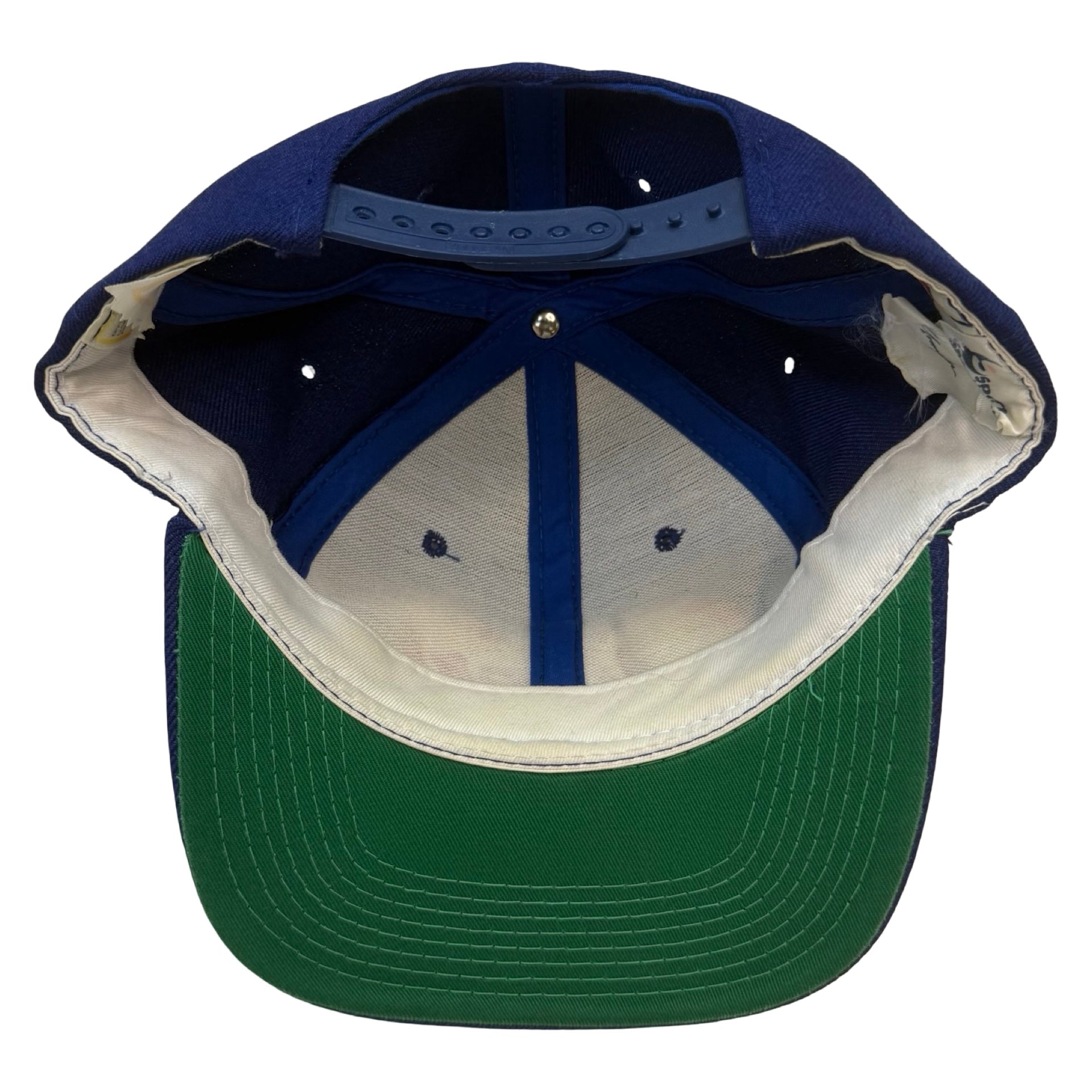 Vintage Edmonton Oilers NHL Snapback Hat Blue