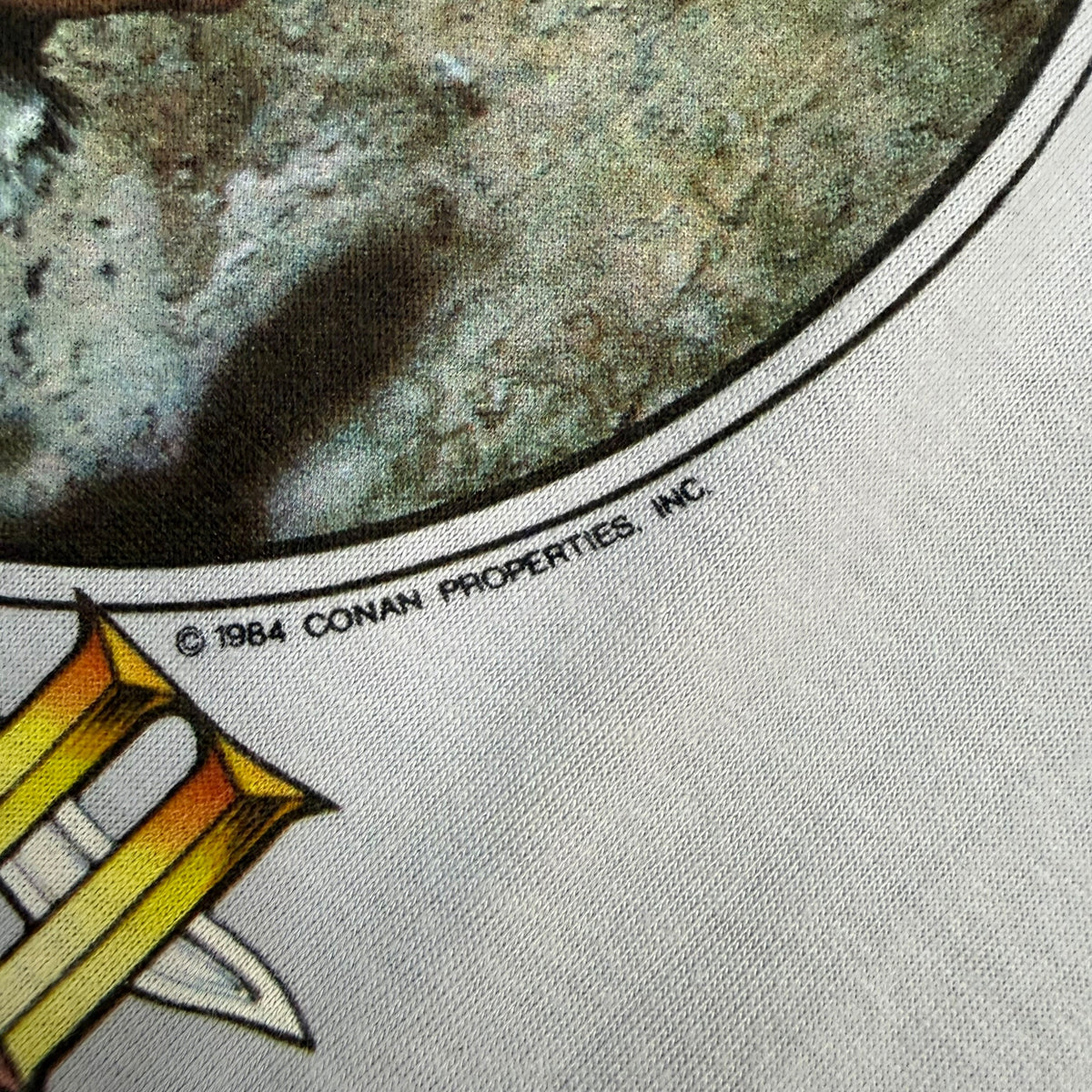 1984 Conan 2 The Destroyer Movie Tee Pale Grey