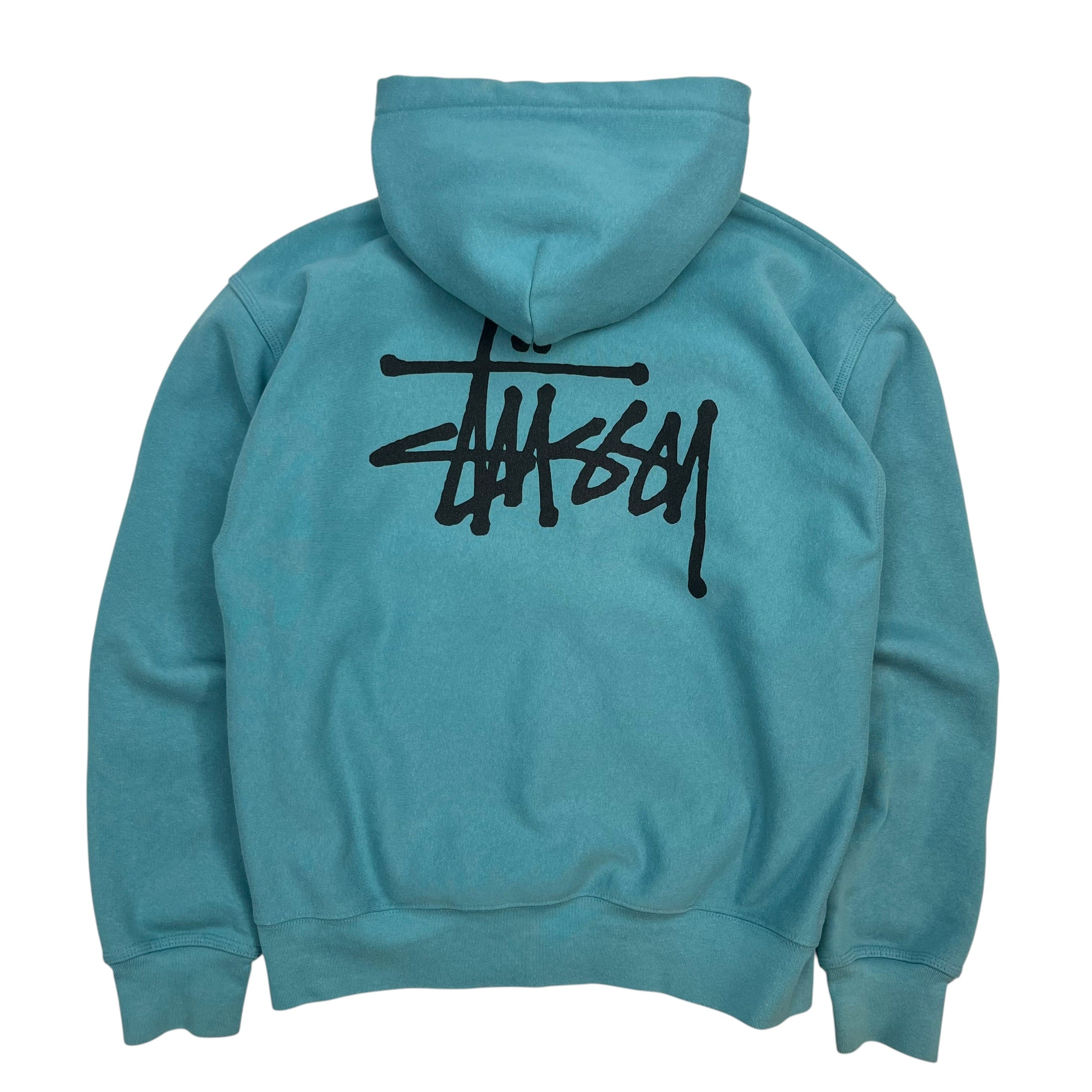 Stussy Basic Zip Up Hoodie Teal