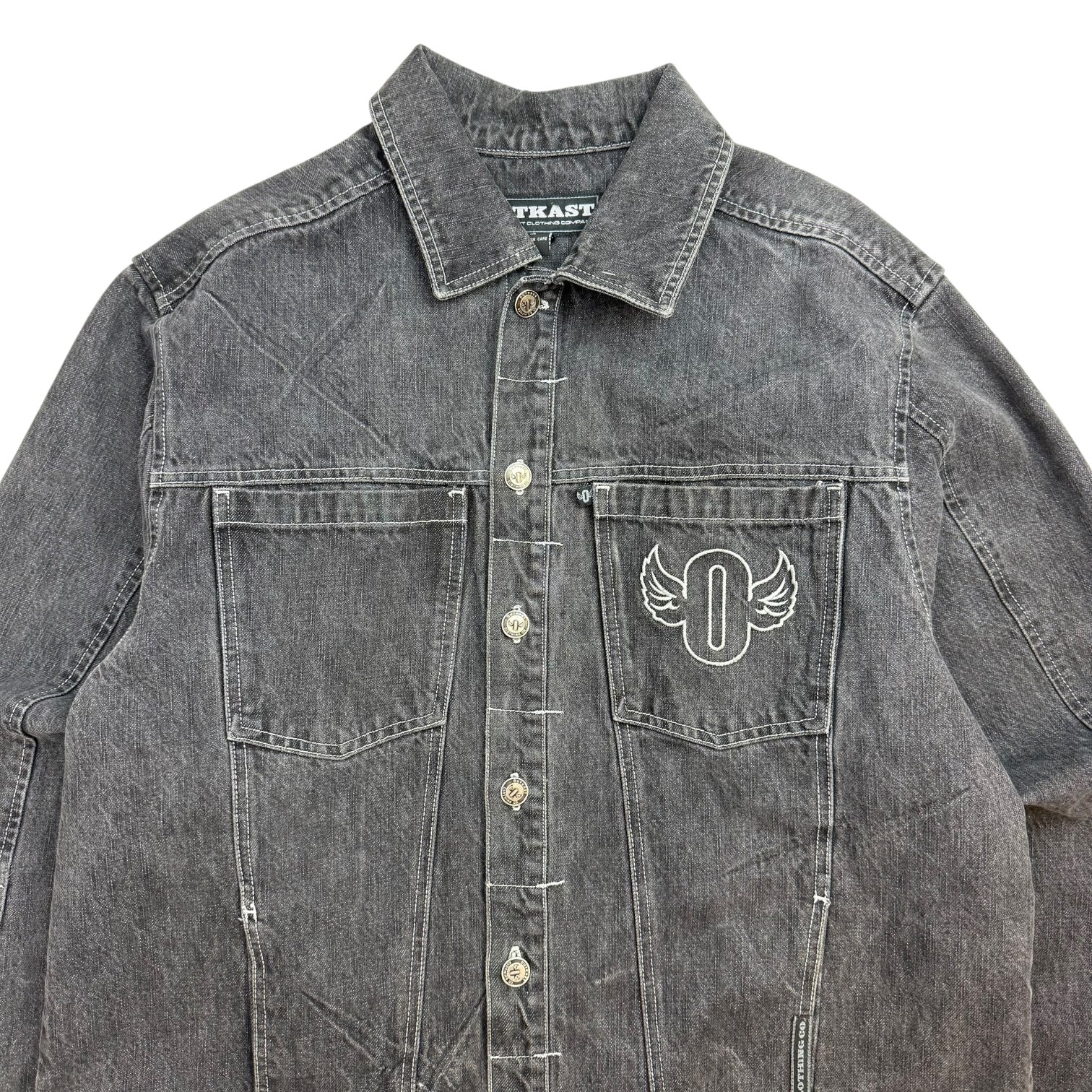 Vintage Y2K Outkast Clothing Denim Jacket Black