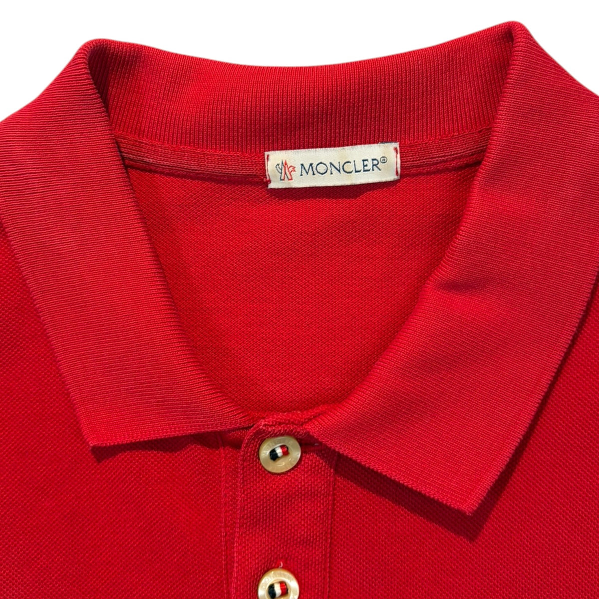Moncler Cotton Piqué Shirt Red