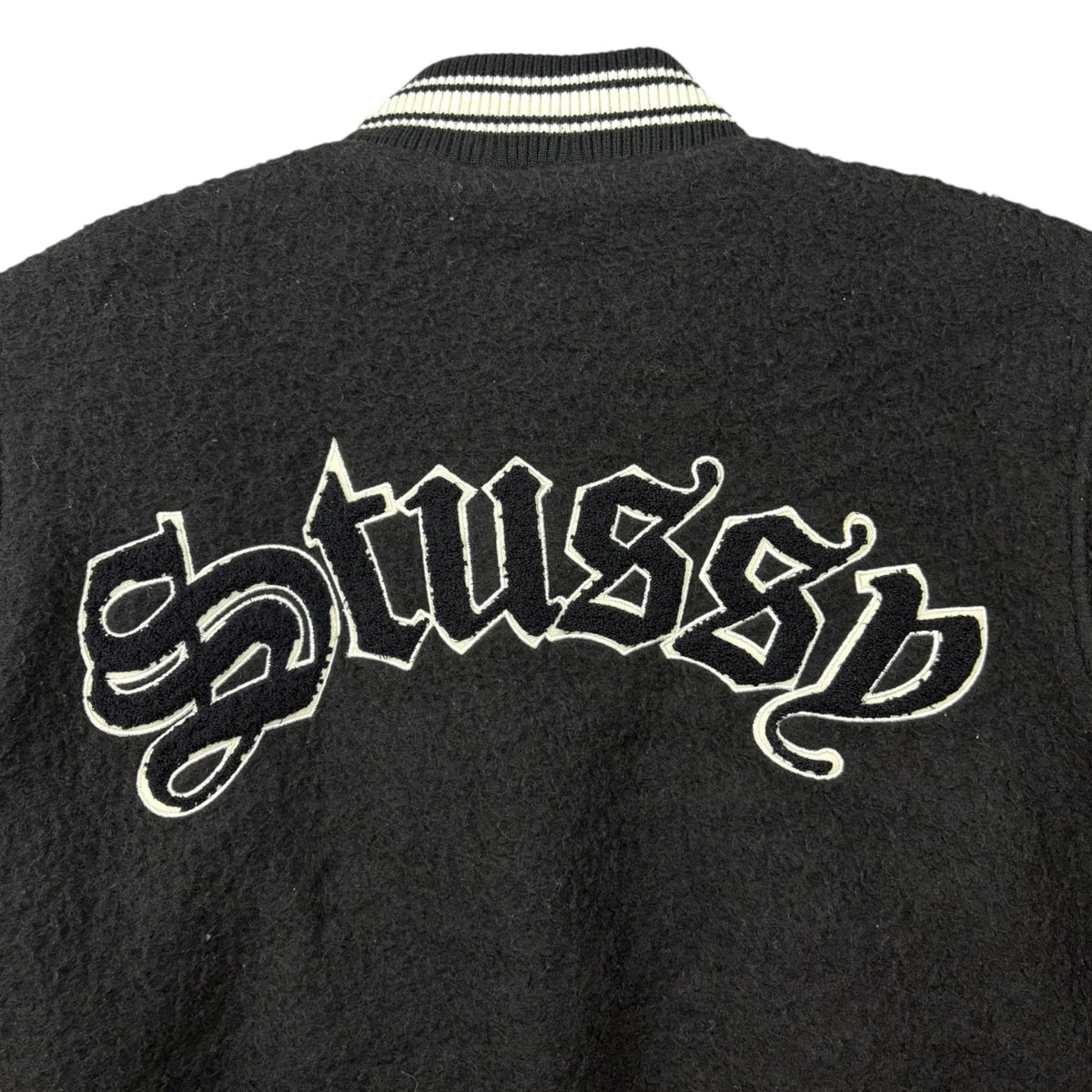 Stussy Casentino Wool Varsity Bomber Jacket Black