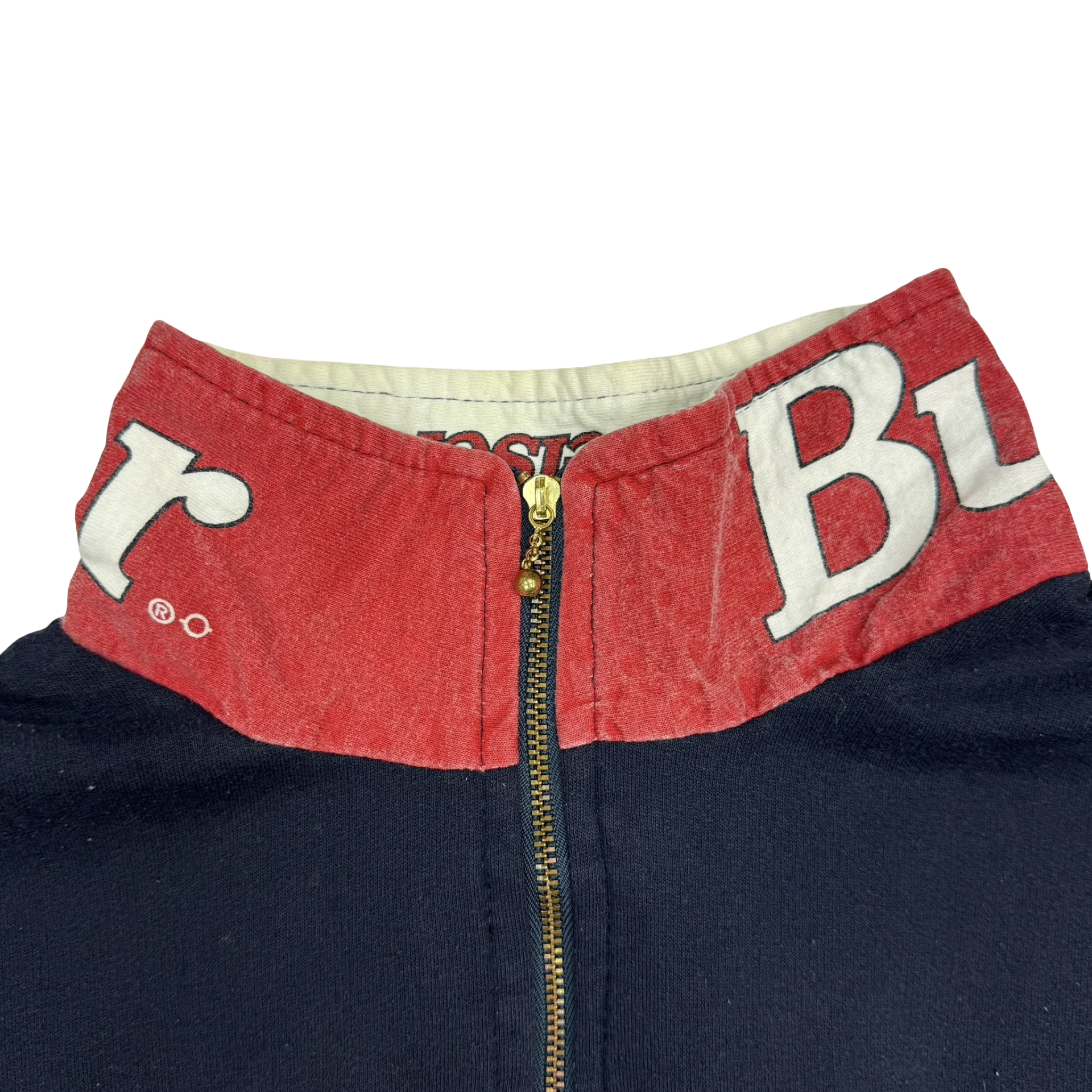 Vintage Budweiser ‘Bud’ Quarter Zip Sweater Navy Blue
