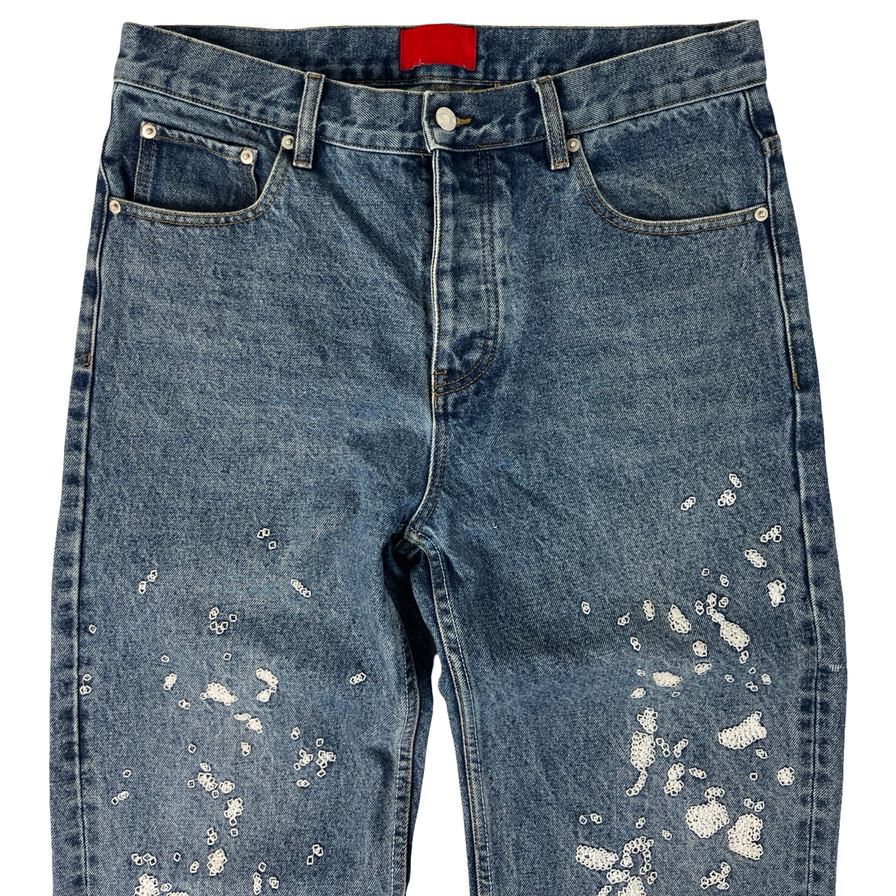 Fugazi Chain Splatter Denim Blue