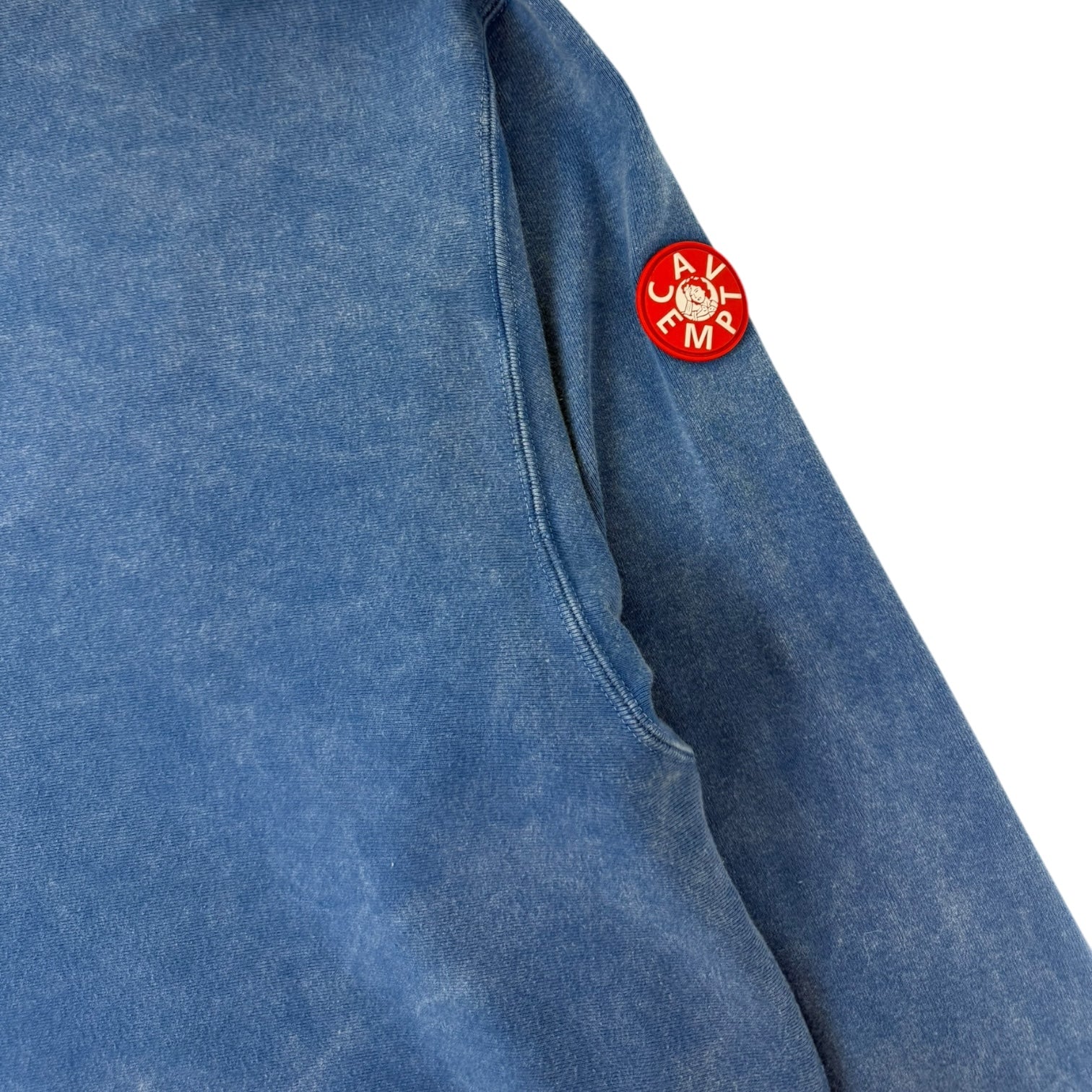 Cav Empt Bleached Rib Long Sleeve Polo Blue