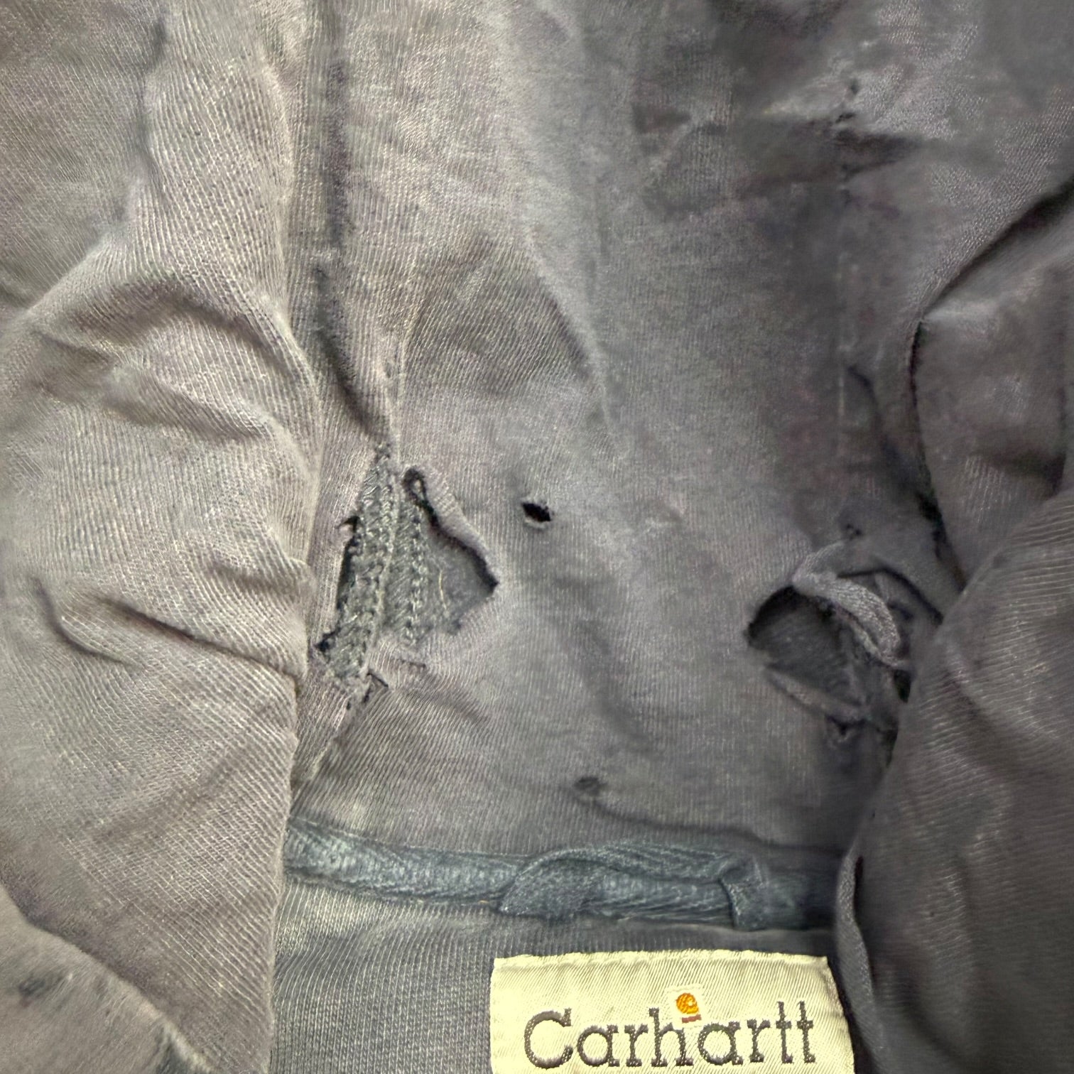 Vintage Carhartt Hoodie Navy Blue