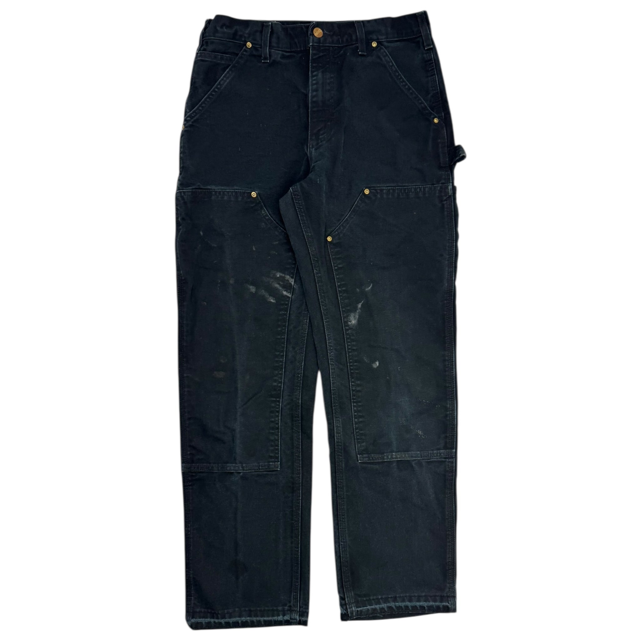 Carhartt Double Knee Work Pants Washed Noir