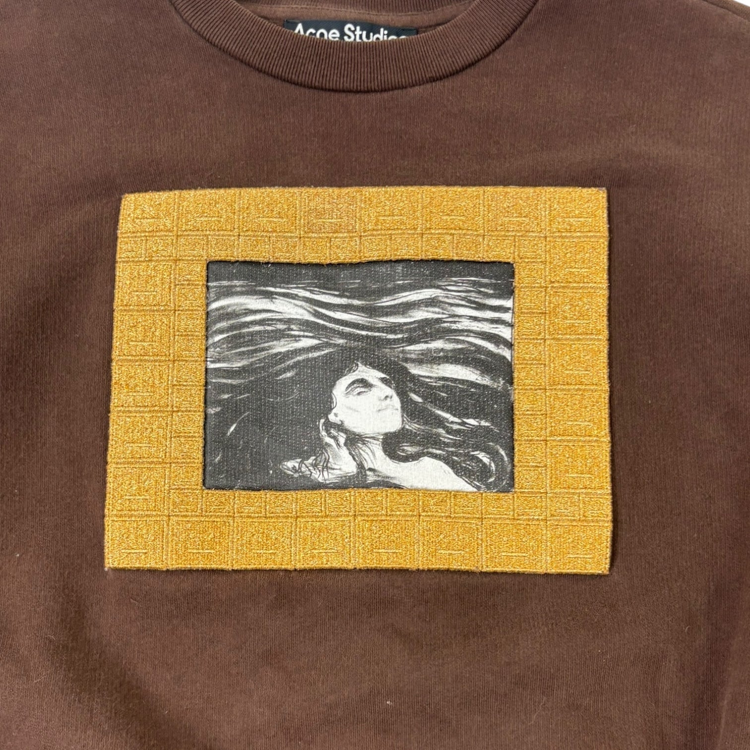 Acne Studios “Lovers In The Waves” Crewneck Brown