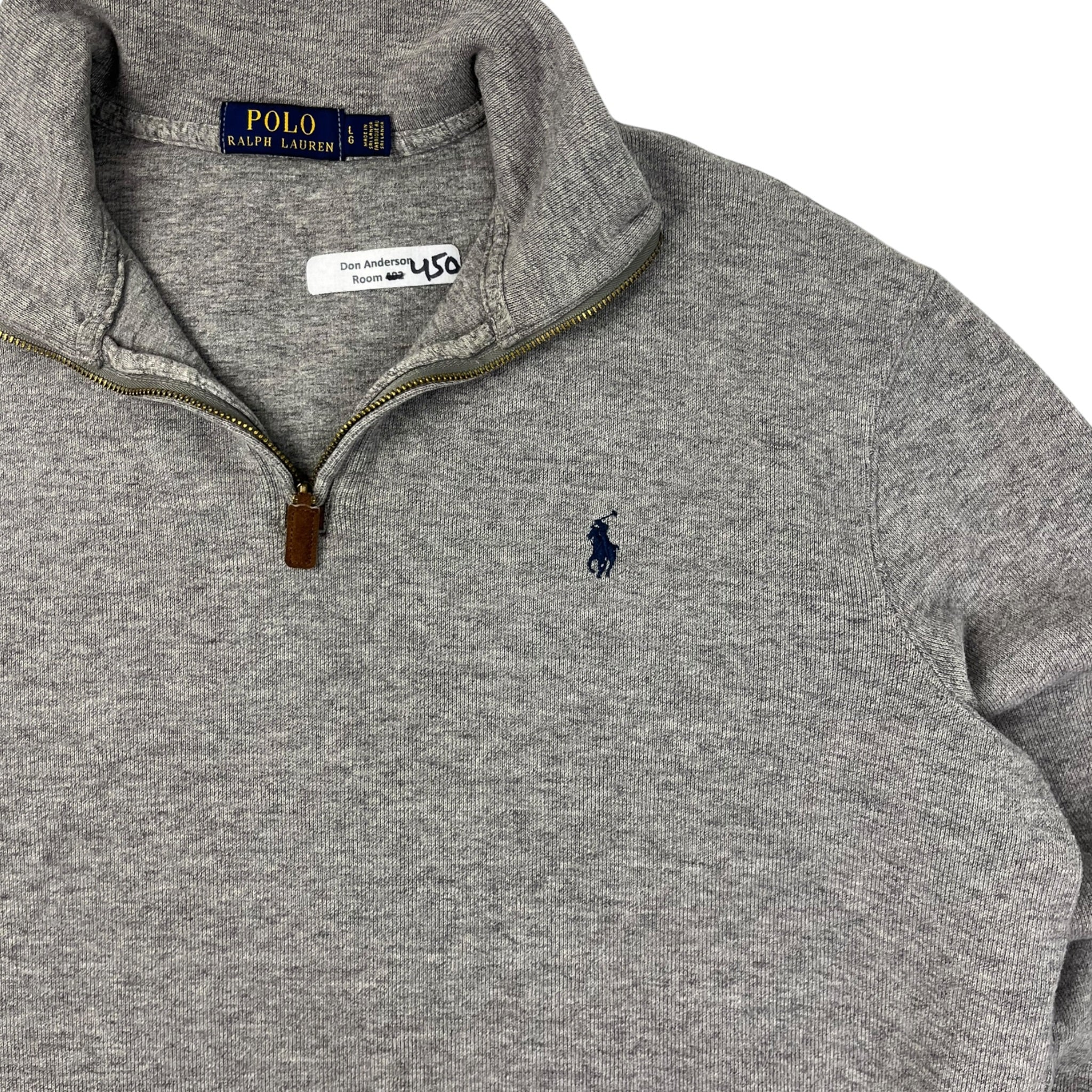 Polo Ralph Lauren Grey Quarter Zip Sweater