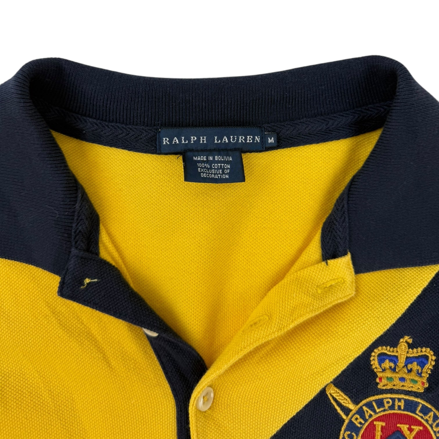 Vintage Ralph Lauren Polo Long Sleeve Yellow/Navy