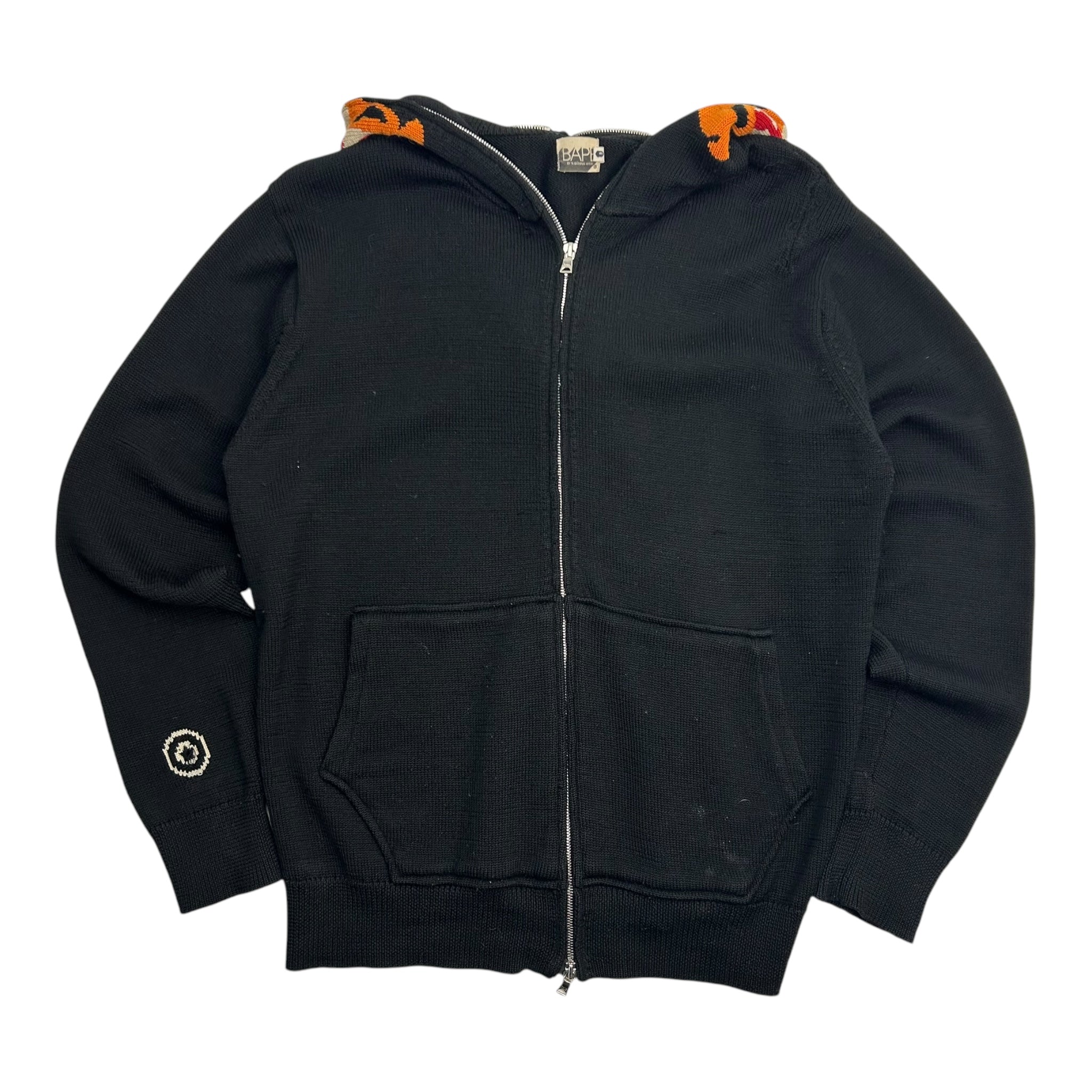 Bape Tiger Full Zip Knit Sweater Black