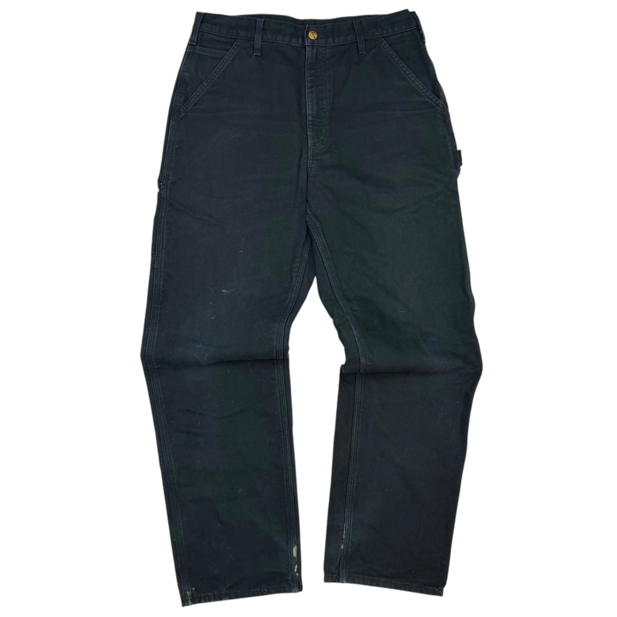 Vintage Carhartt Dungaree Plaid Blanket Lined Pants Black