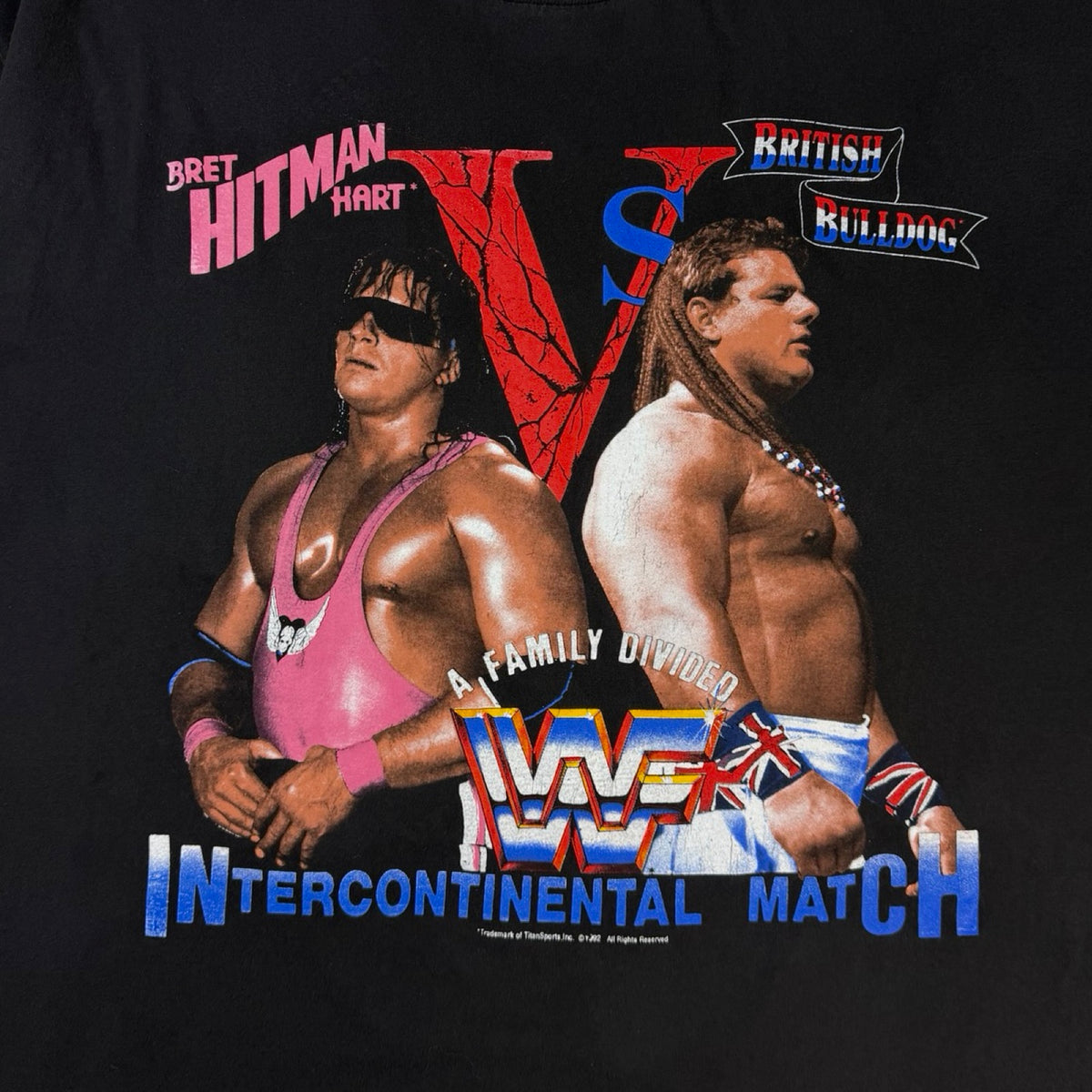 1992 WWF Hart vs Bulldog Wembley Summer Slam T-Shirt