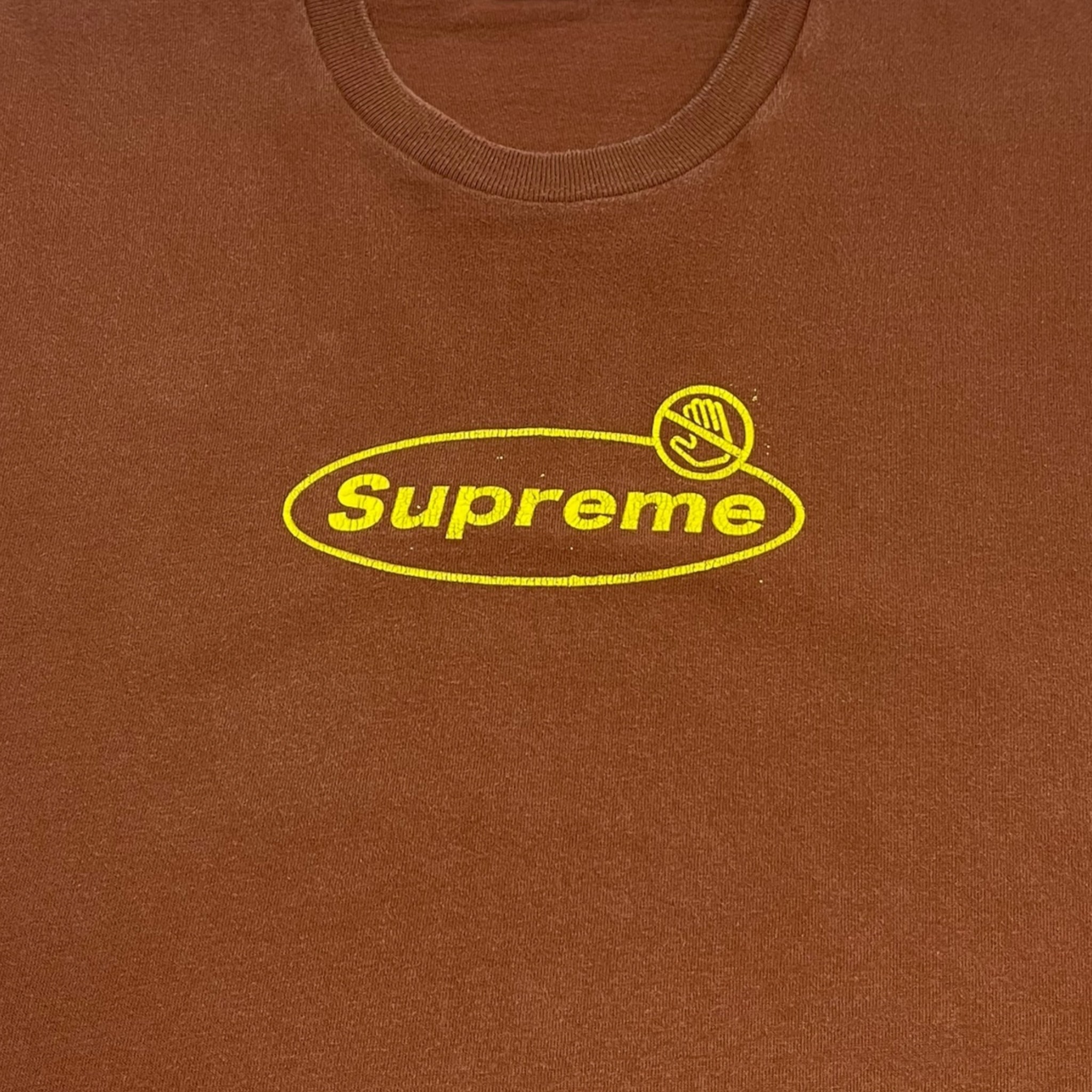 Supreme Warning T-Shirt Brown
