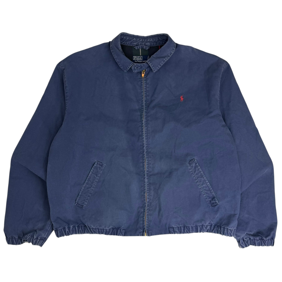 Vintage Polo Ralph Lauren Harrington Plaid Lined Jacket Navy