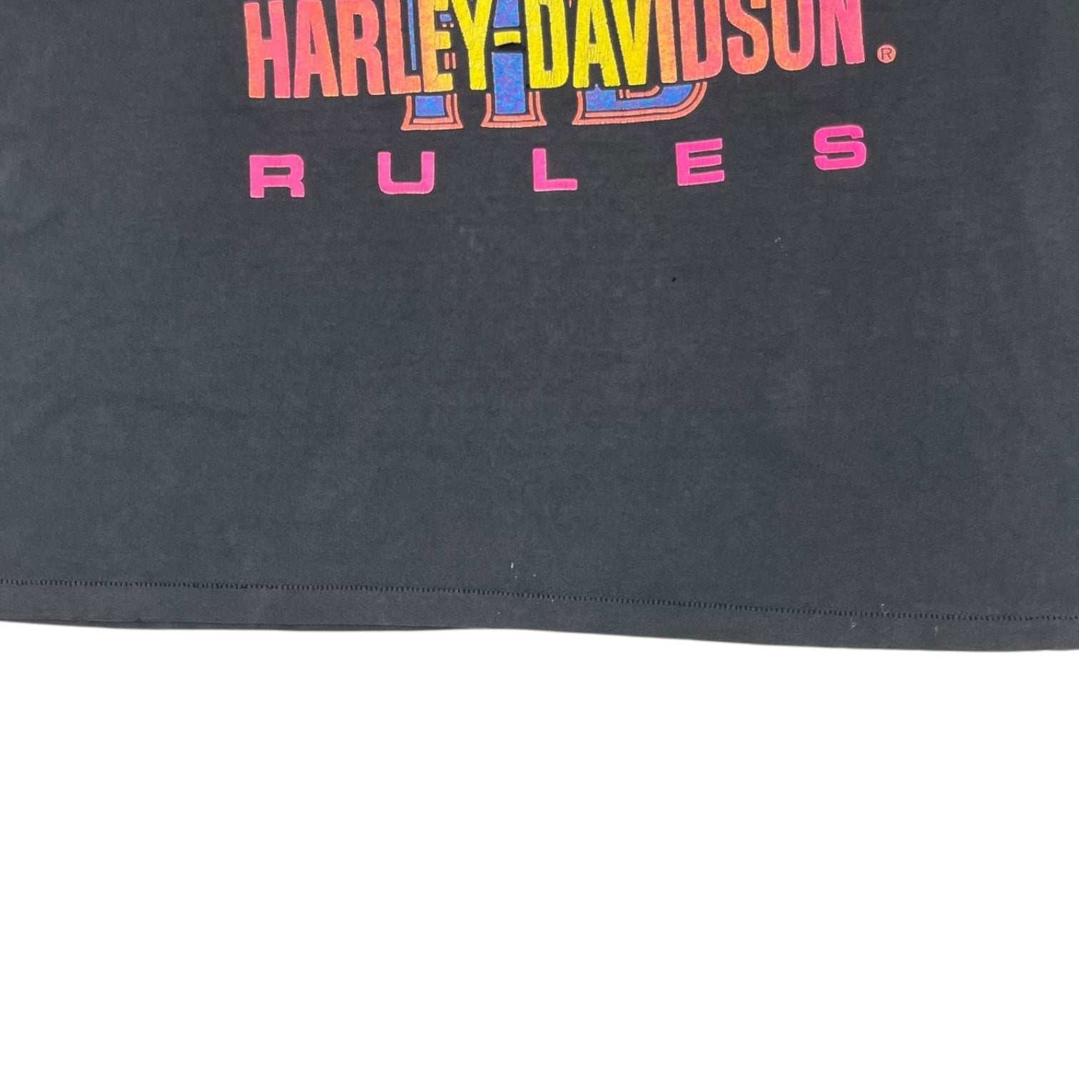 Vintage Harley Davidson Rules Eagle T-Shirt Black