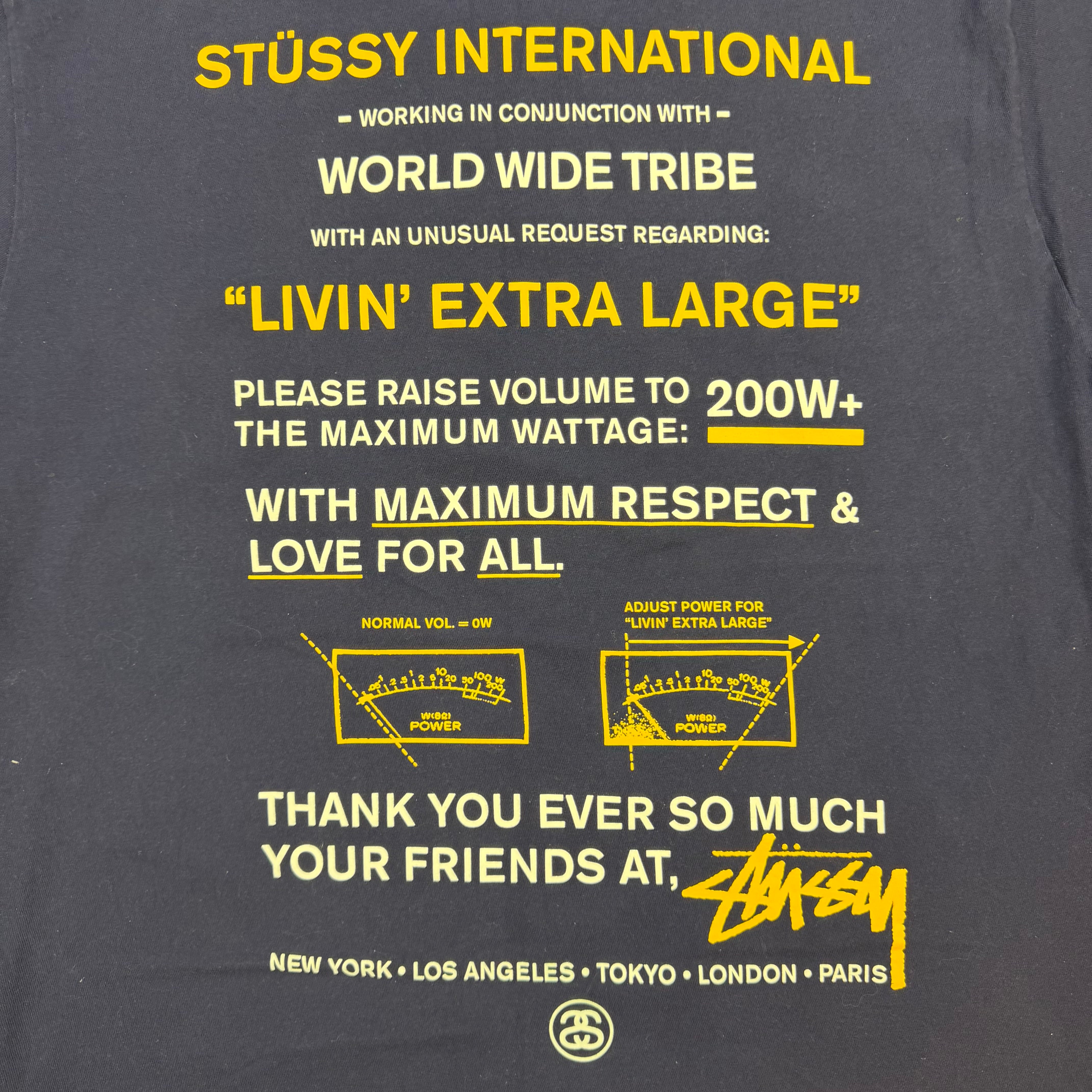 Stussy Maximum Respect Tee Navy