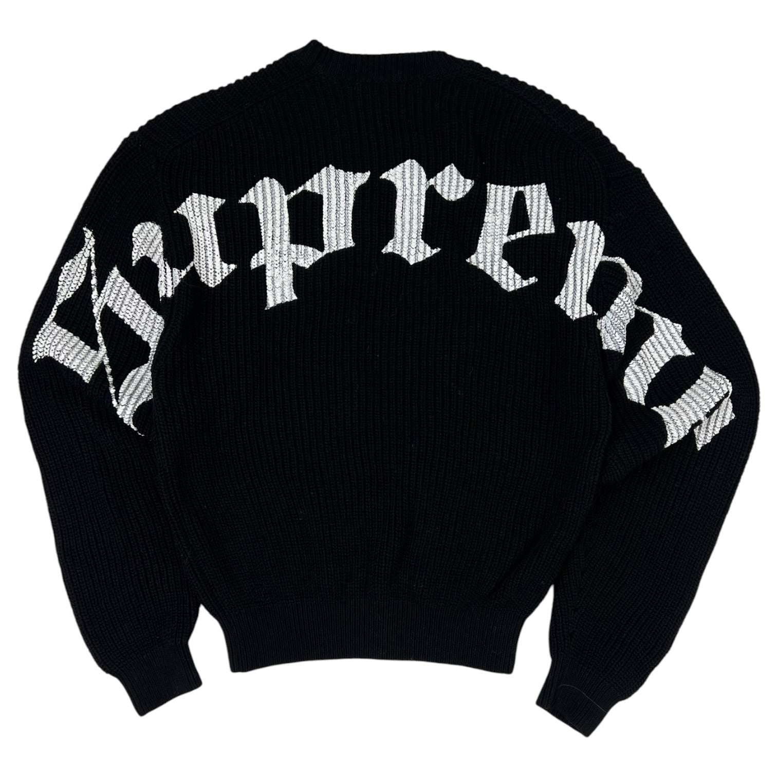 Supreme Old English Printed Sweater Black
