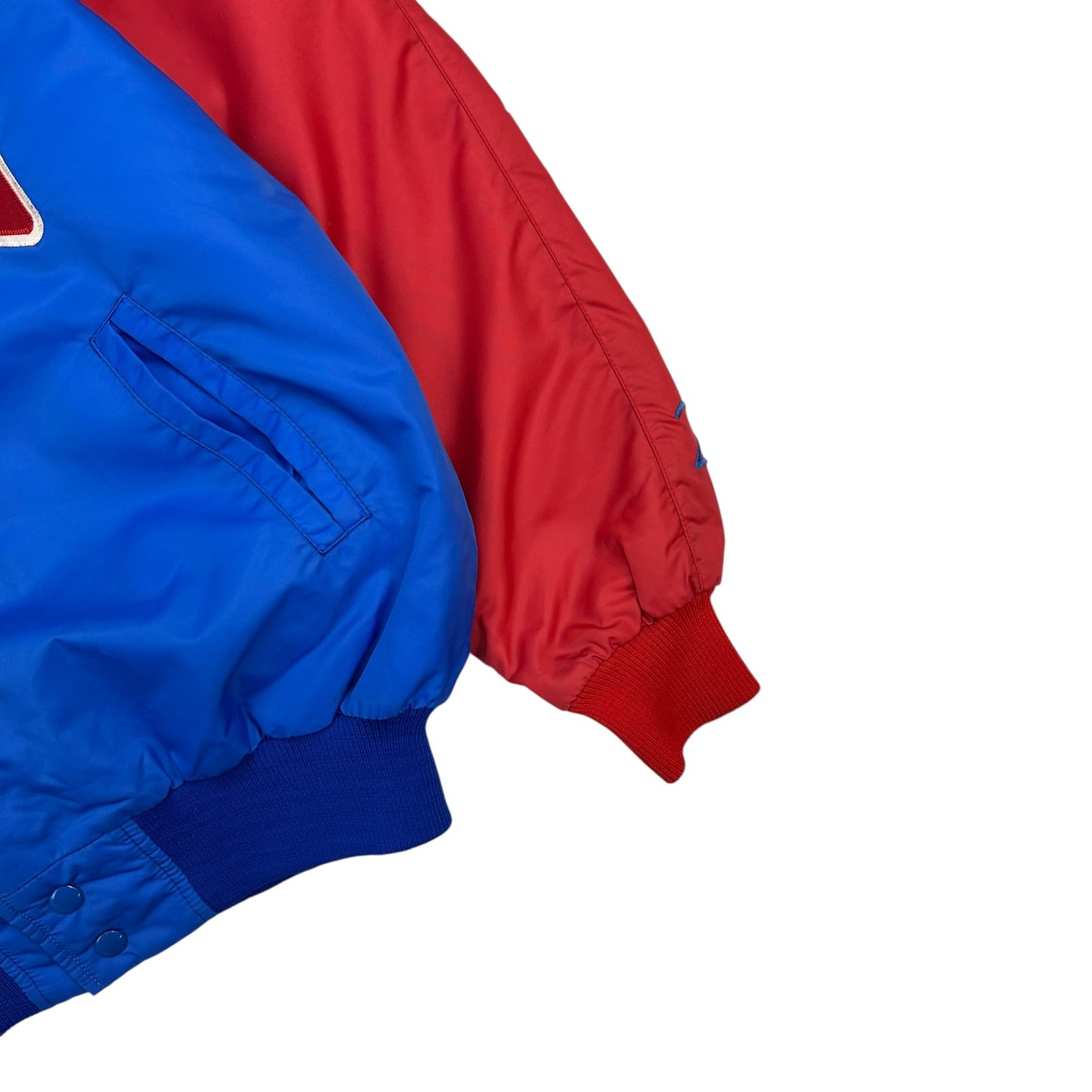 Vintage Chicago Cubs Satin Bomber Jacket Blue/Red