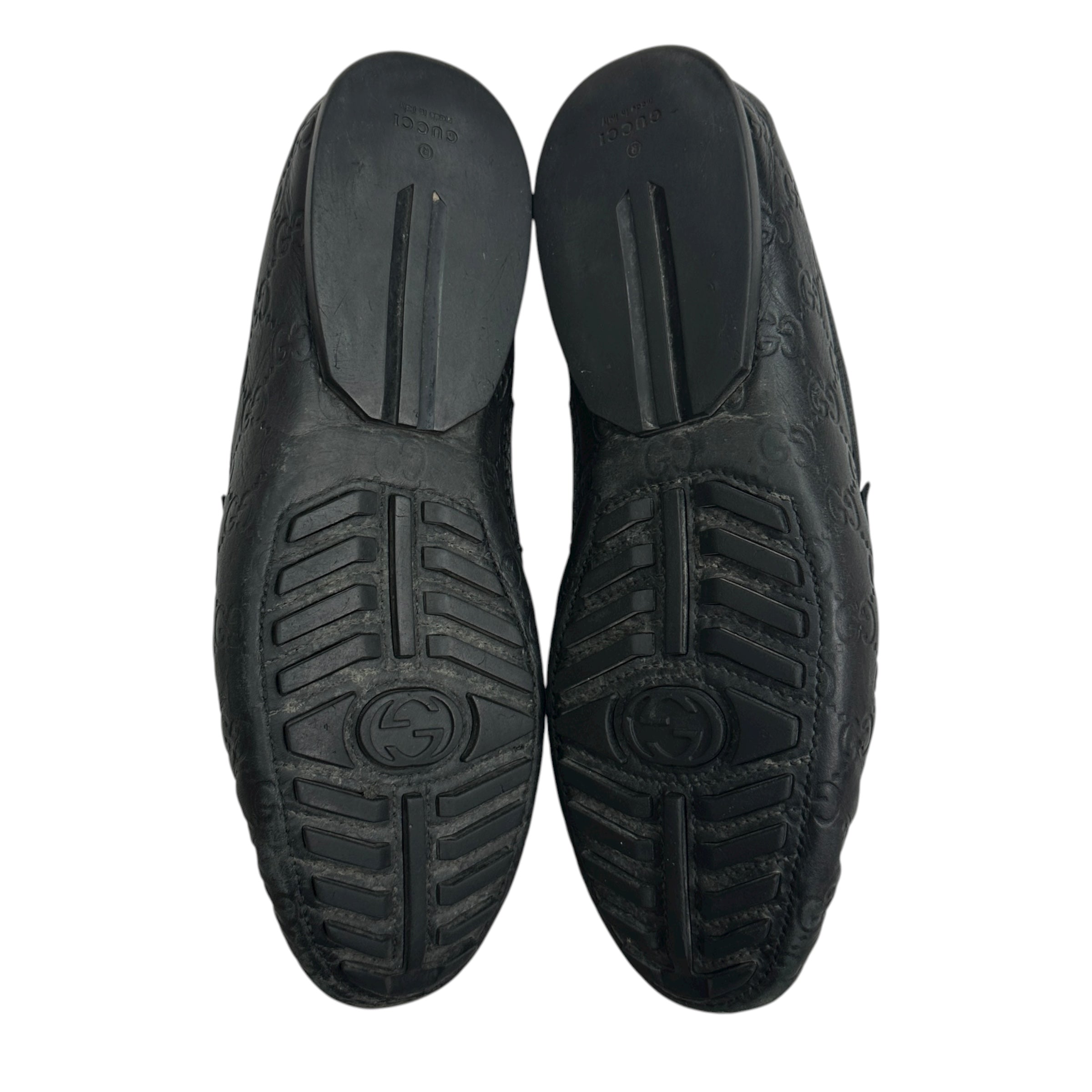 Gucci Interlocking G Logo Leather Drivers (Used)