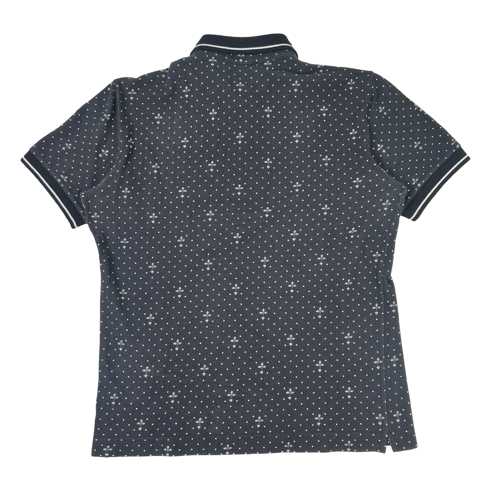 Dolce & Gabbana Crown & Fleur-de-lis Micro-Print Polo Shirt