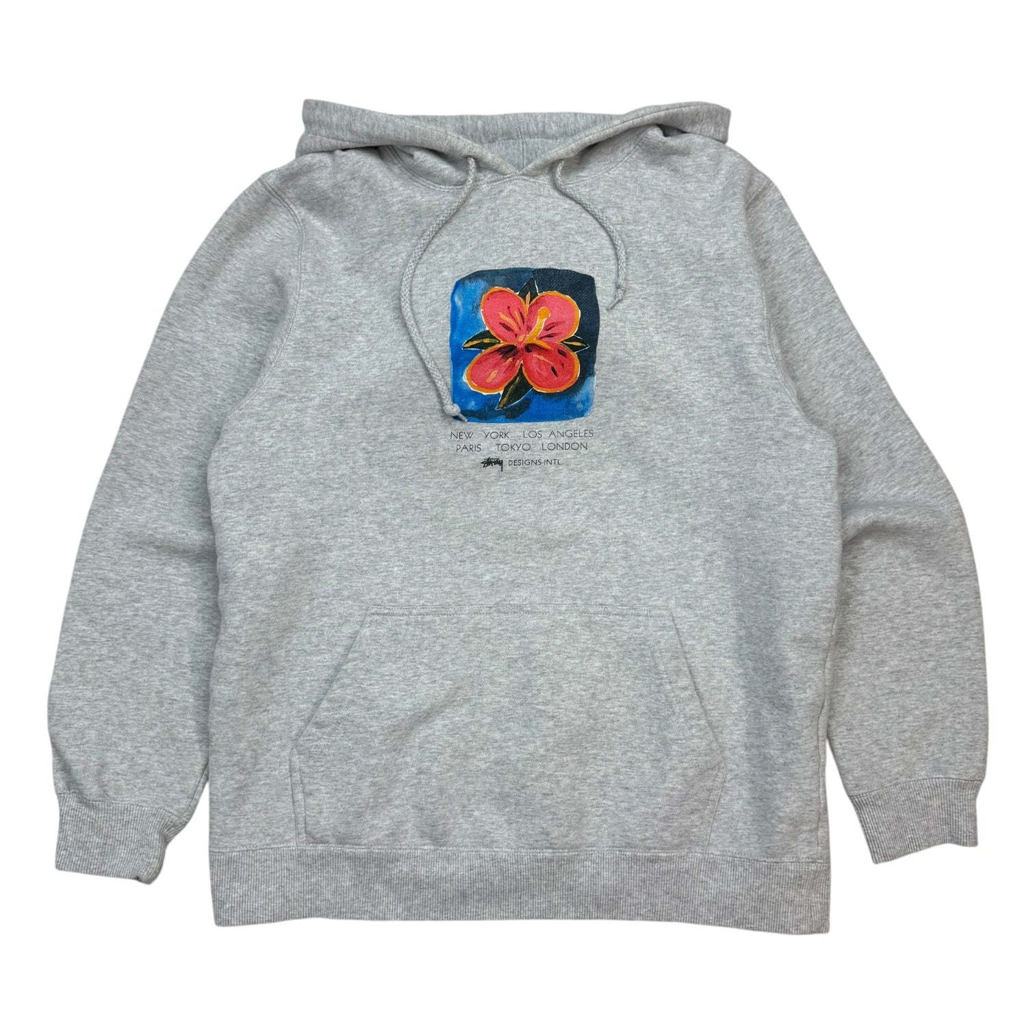 Stussy Hibiscus Hoodie Grey