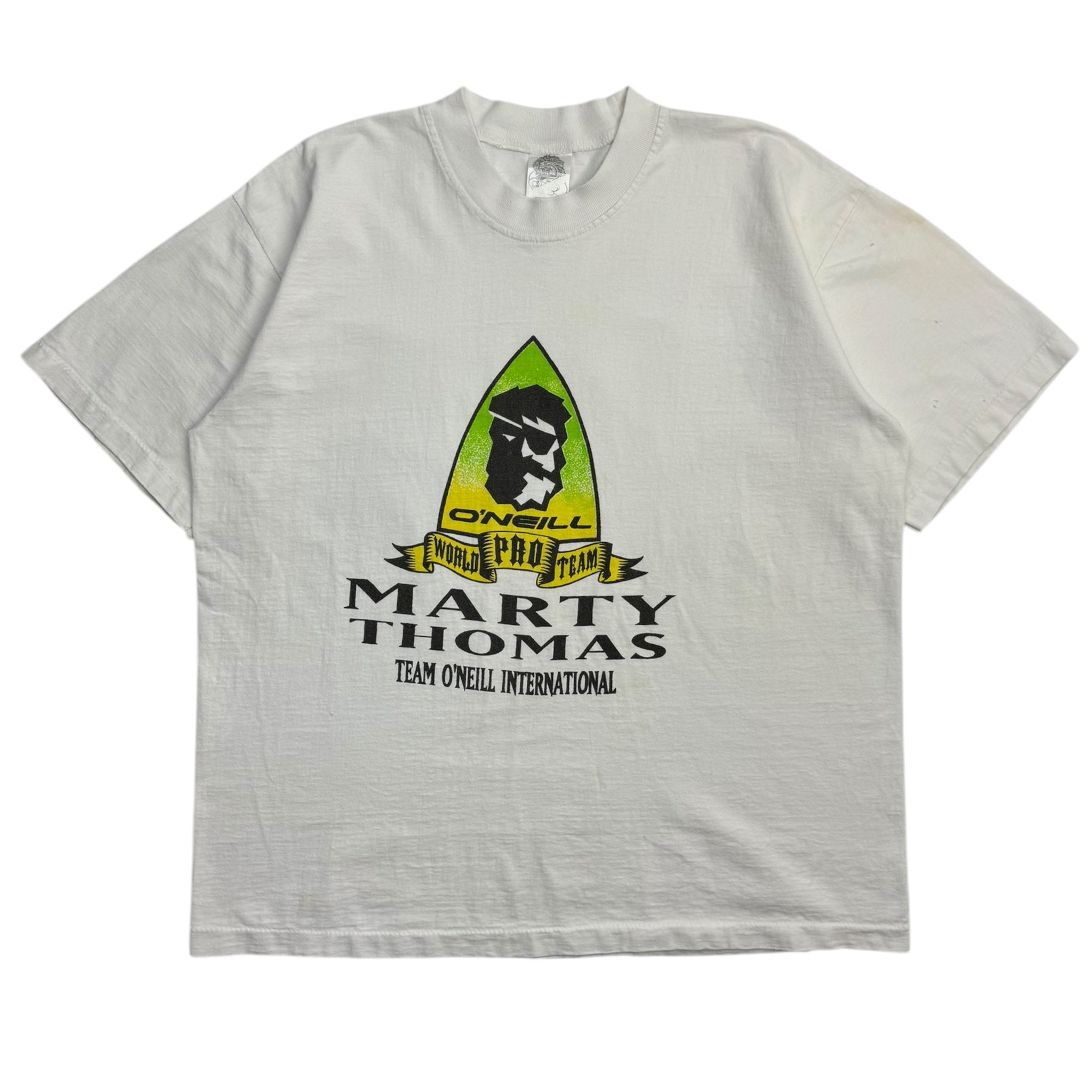 Vintage O’Neill Marty Thomas Surf Team Tee White