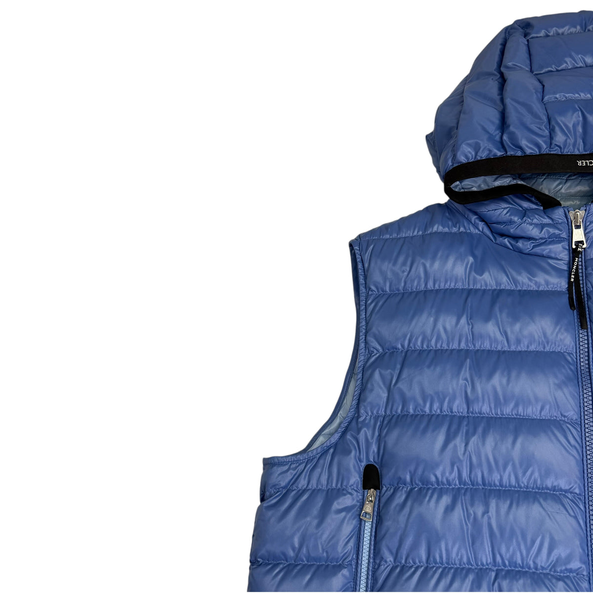 Moncler Ragot Hooded Down Gilet Vest Blue