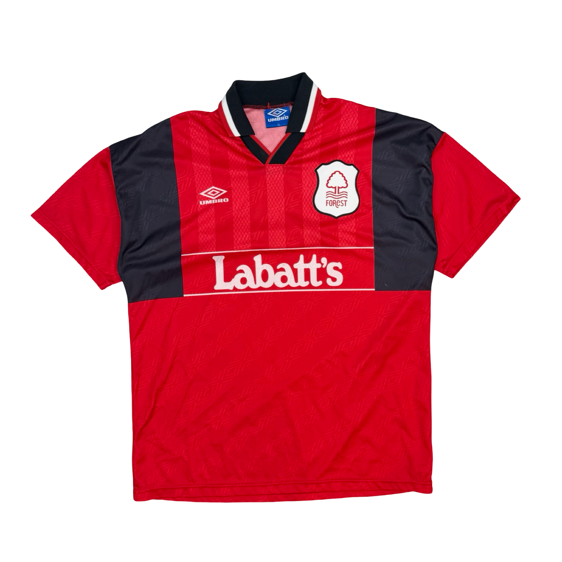 Vintage Umbro 1994-96 Nottingham Home Jersey Red