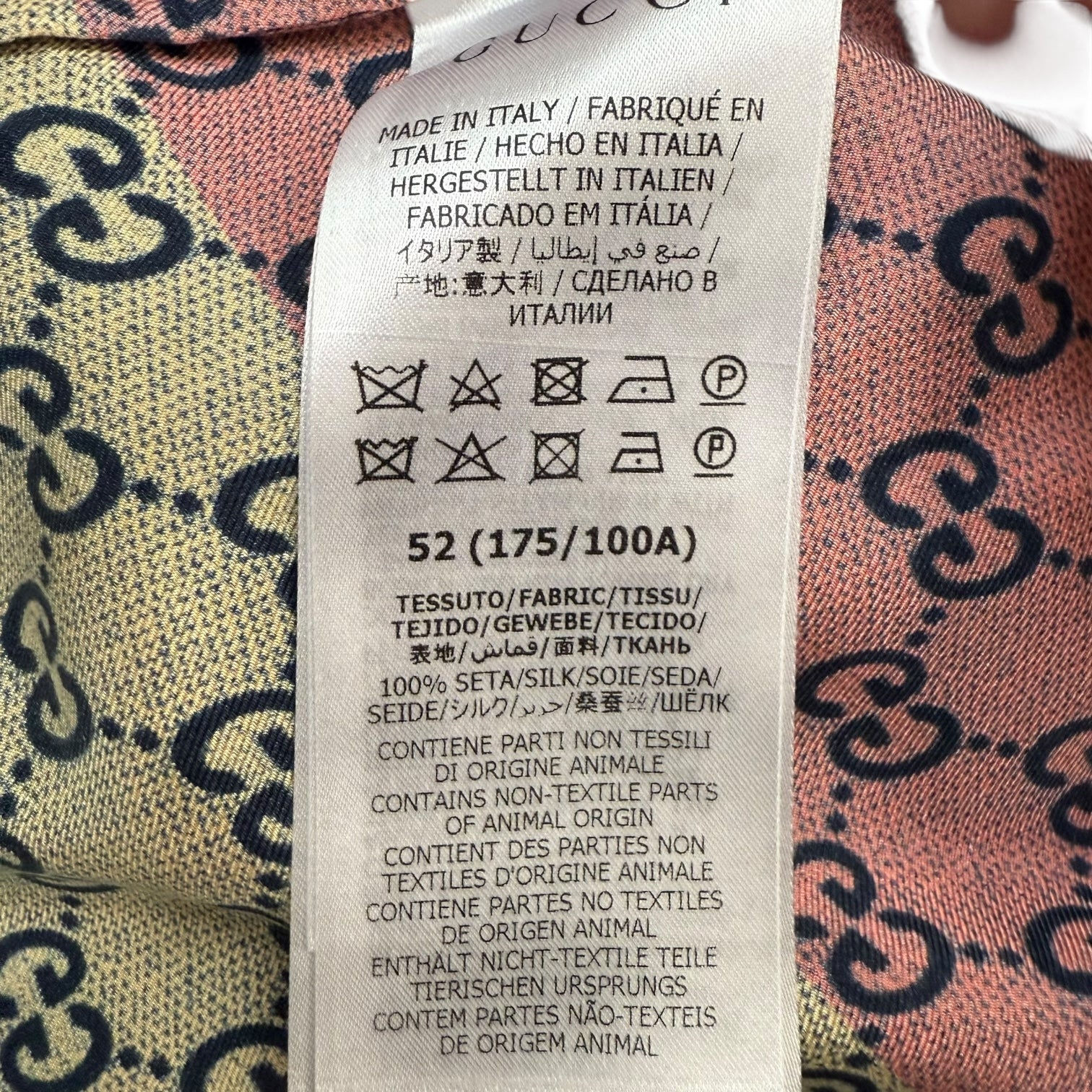 Gucci GG Silk Button Up Shirt Multicolour