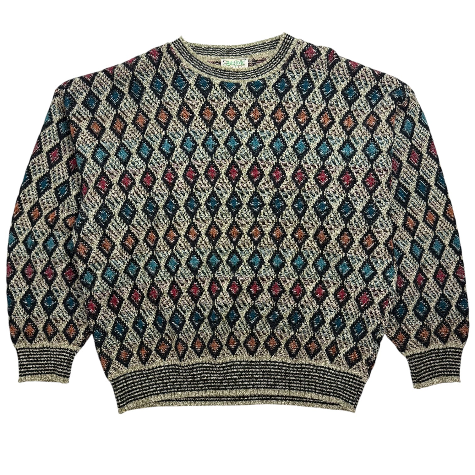 Vintage Diamond Knit Multicolour Sweater