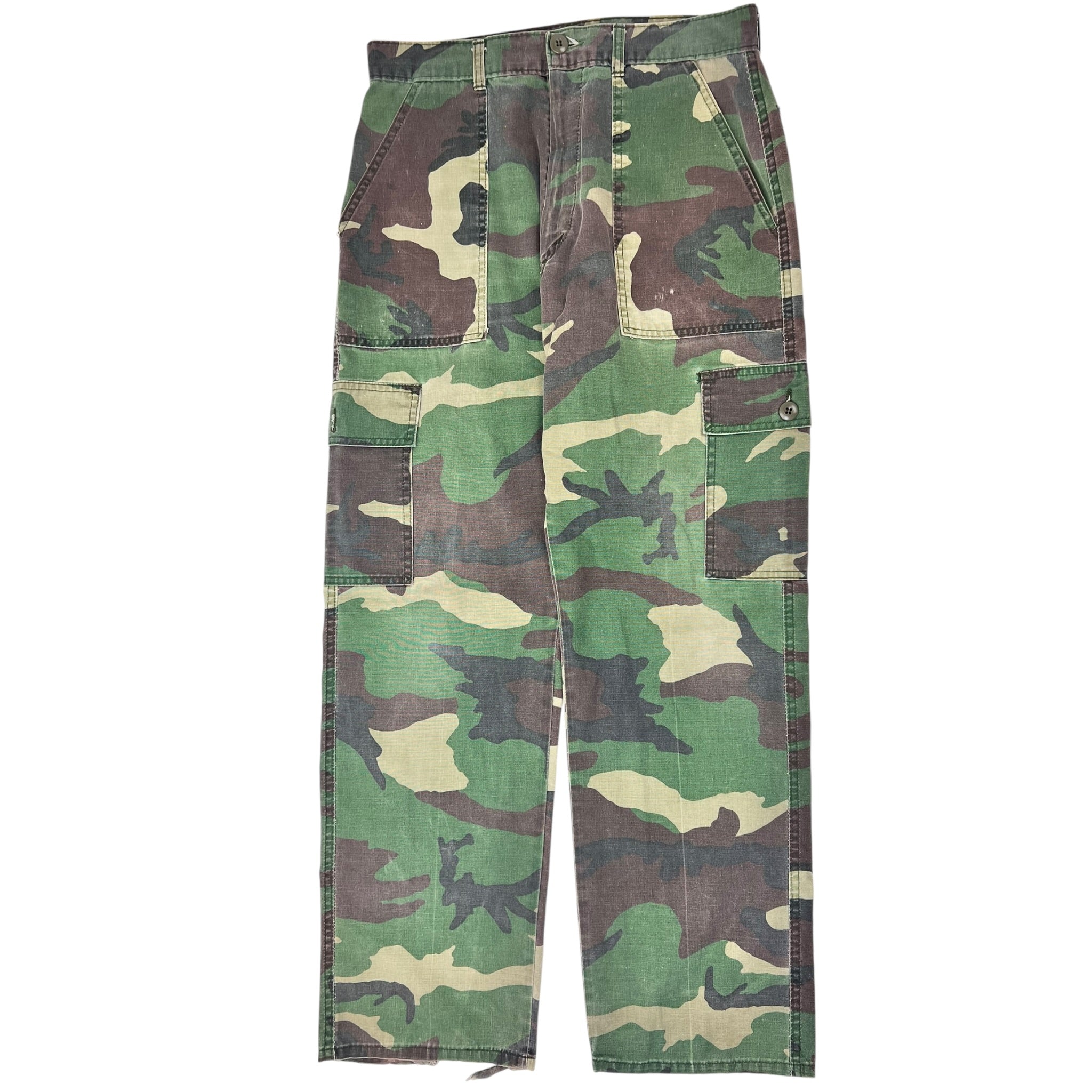 Vintage Woodland Camo Military Cargo Pants
