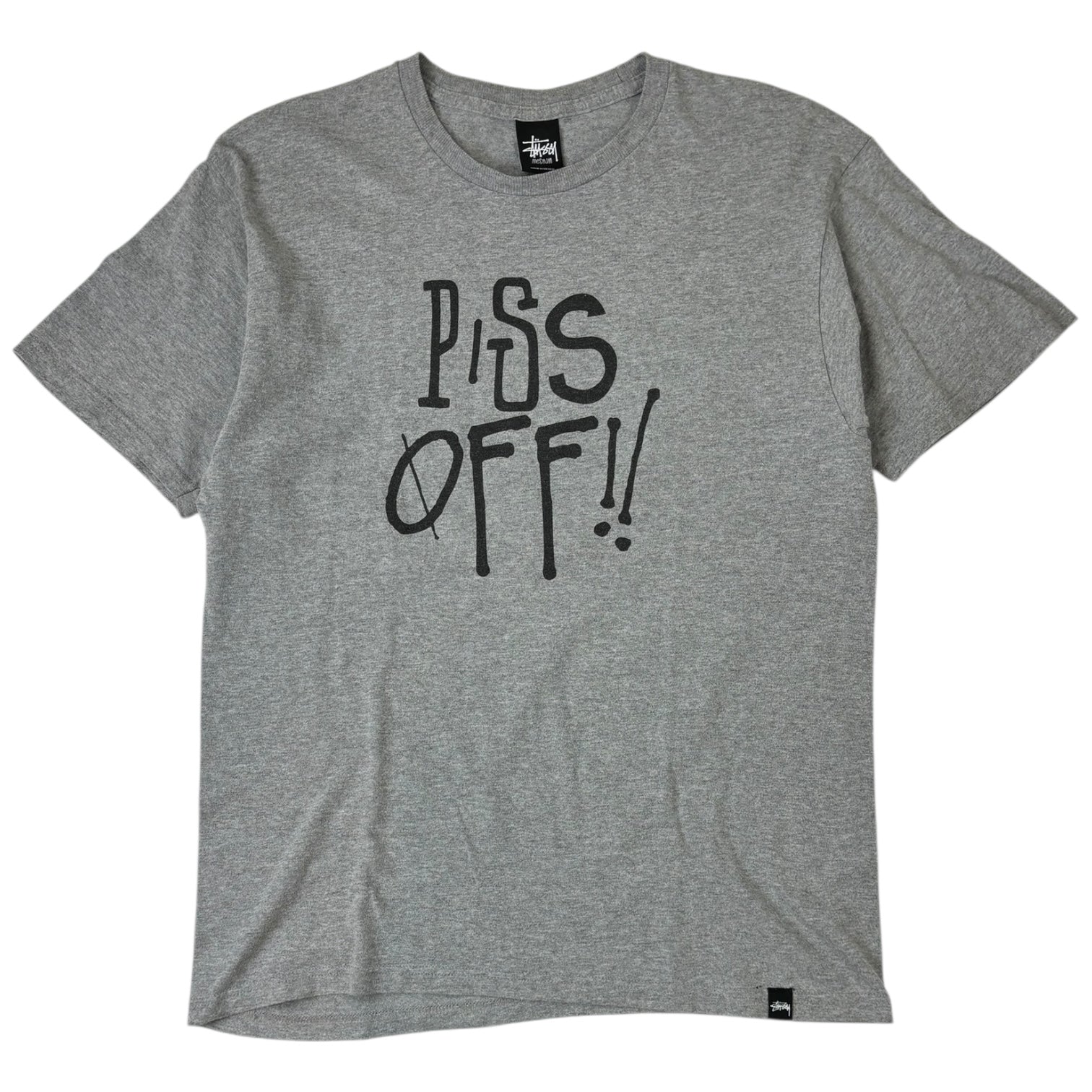 Stussy “Piss Off” T-Shirt Grey