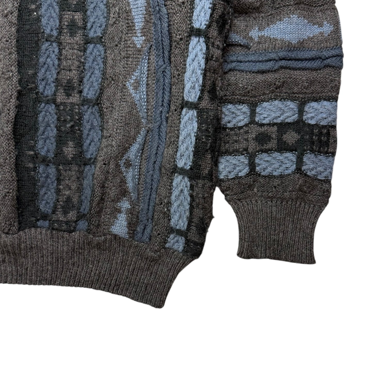 Vintage Farentino Knit Sweater Brown/Blue