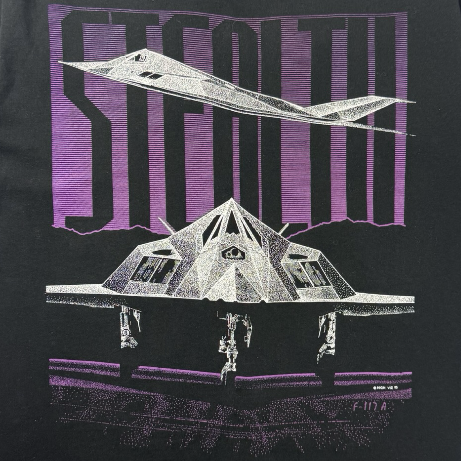 1995 Stealth Bomber Night Hawk Military T-Shirt