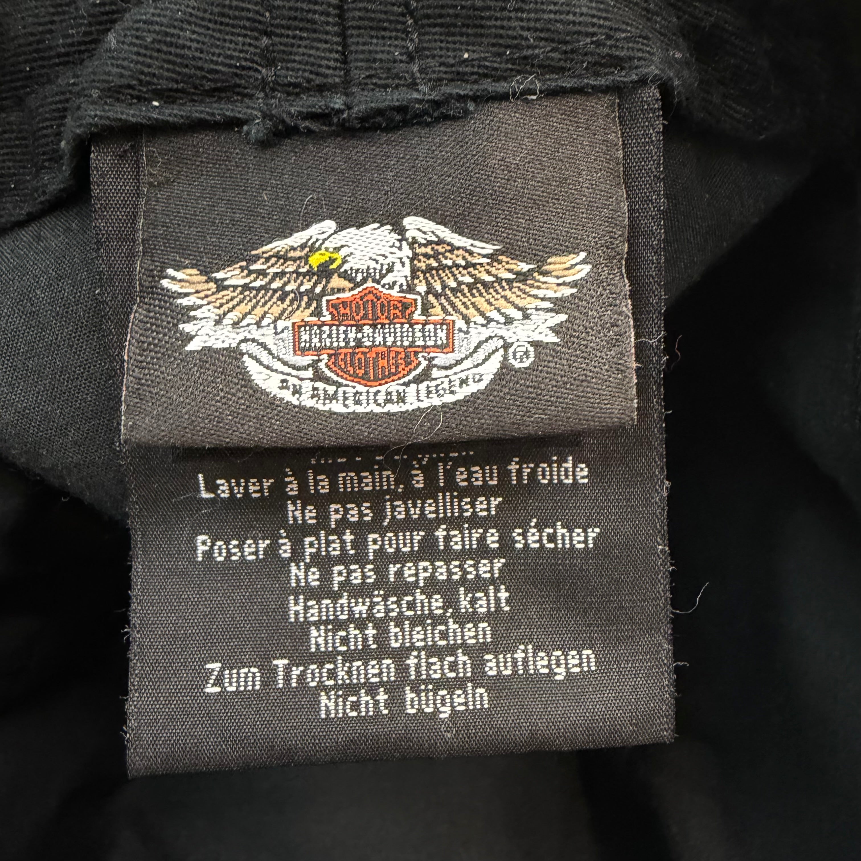 Vintage Harley Davidson Denim Cadet Cap Grey