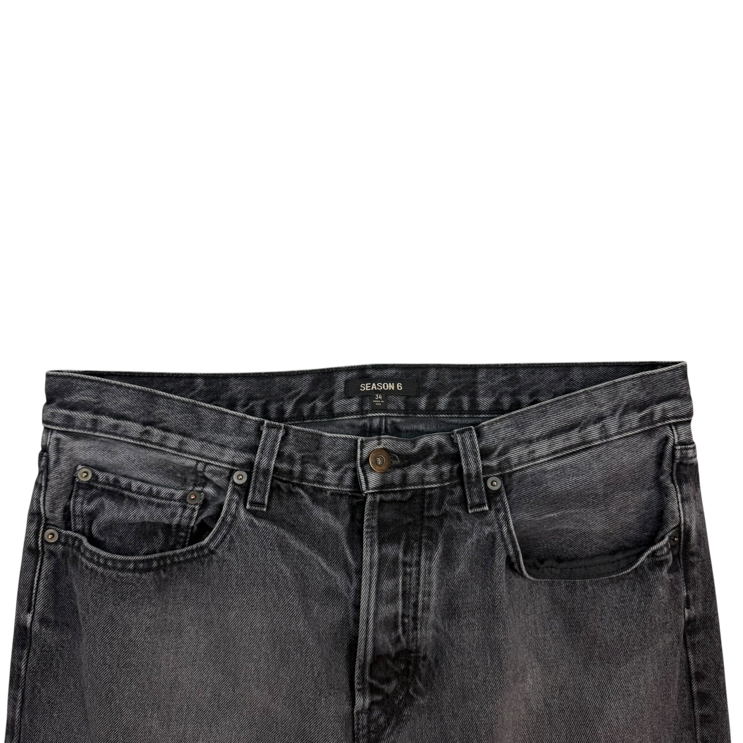 Yeezy Season 6 Denim Pants Black