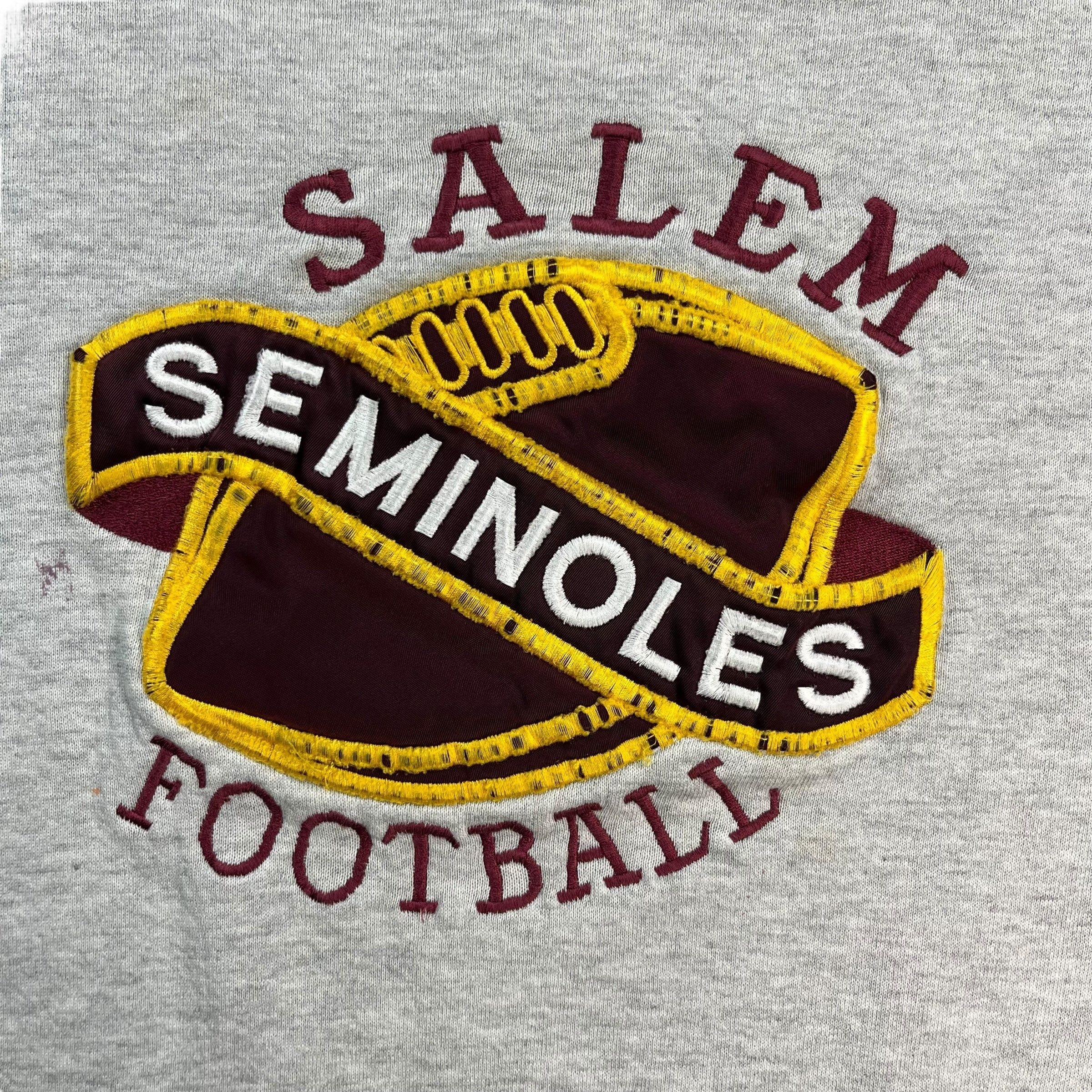 Vintage Salem Seminoles Football Crewneck Light Grey