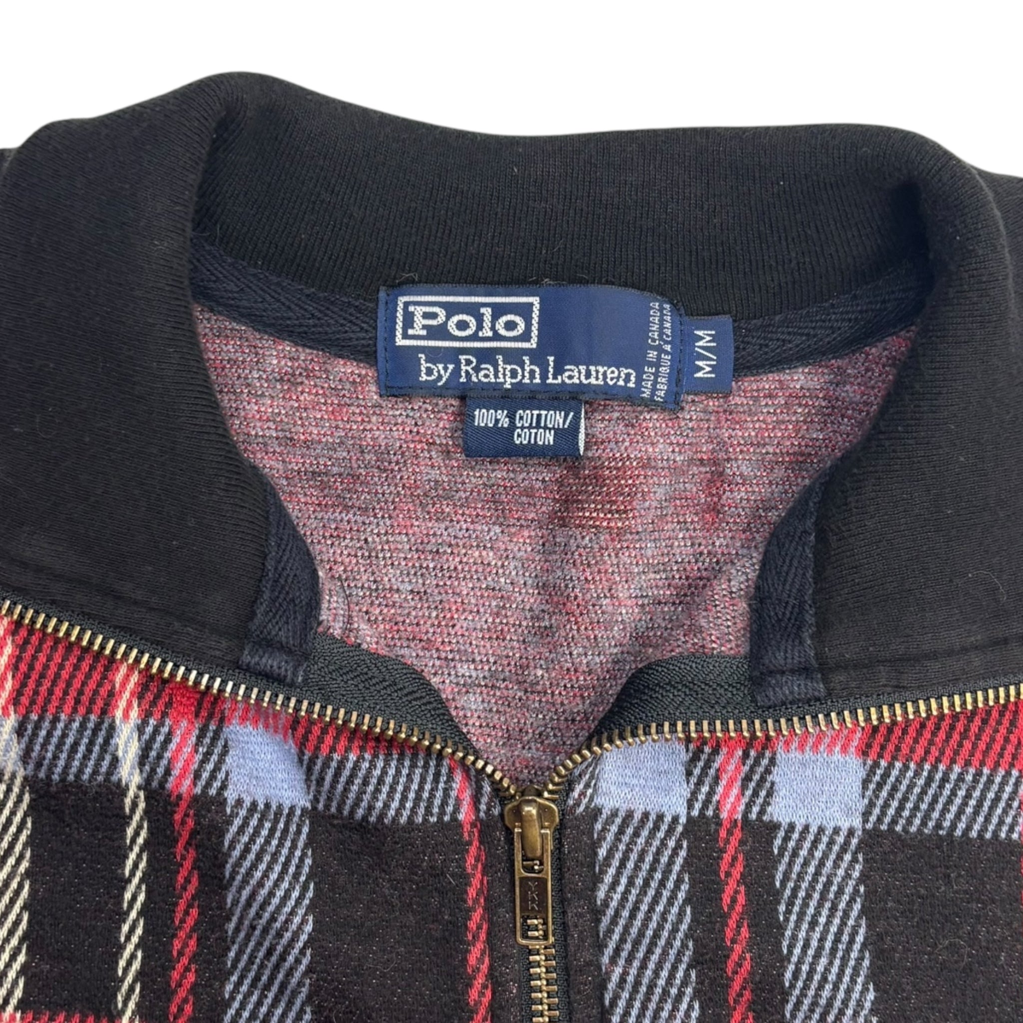 Vintage Polo Ralph Lauren Tartan Quarter Zip Sweater