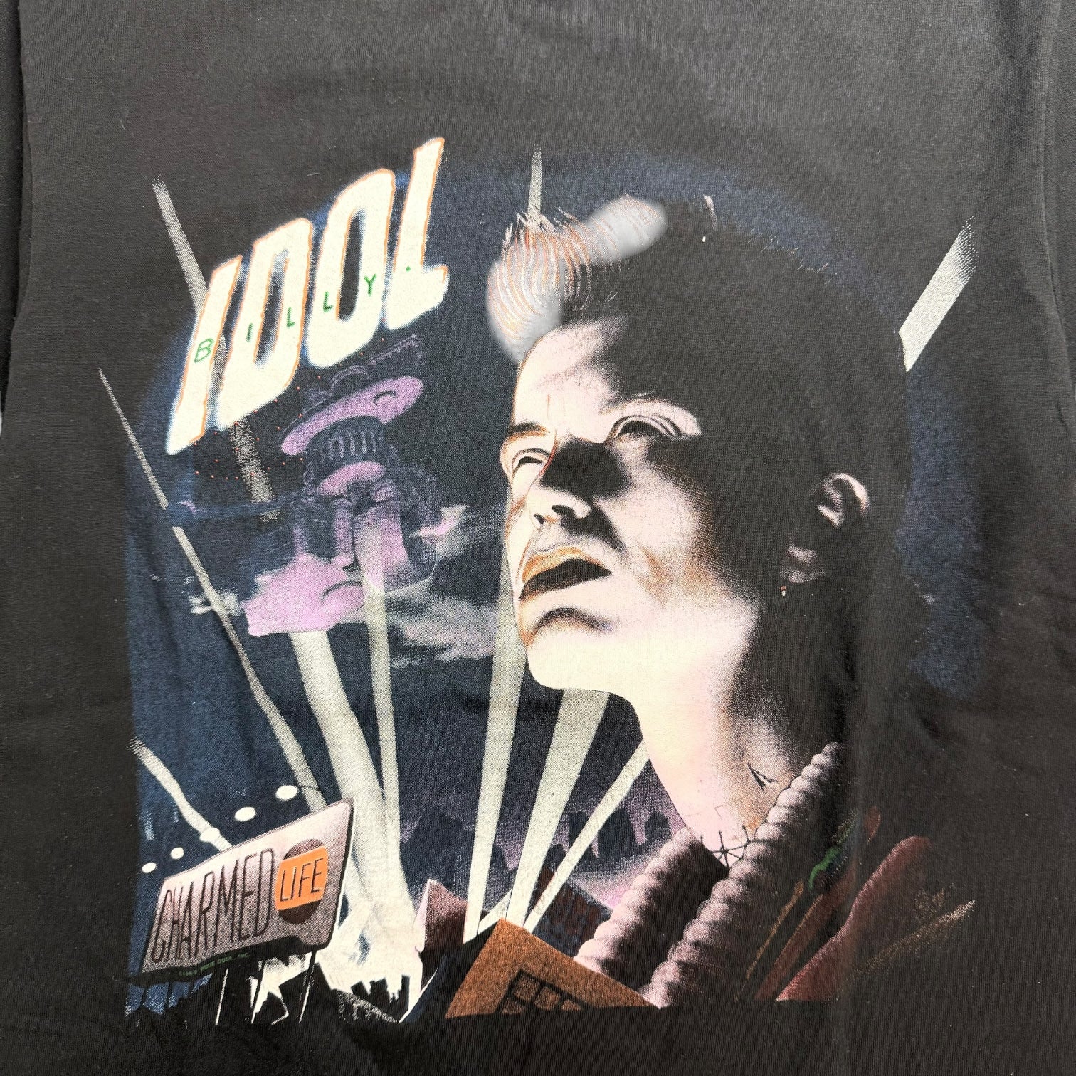 1989 Billy Idol Charmed Life Tee Blaxk