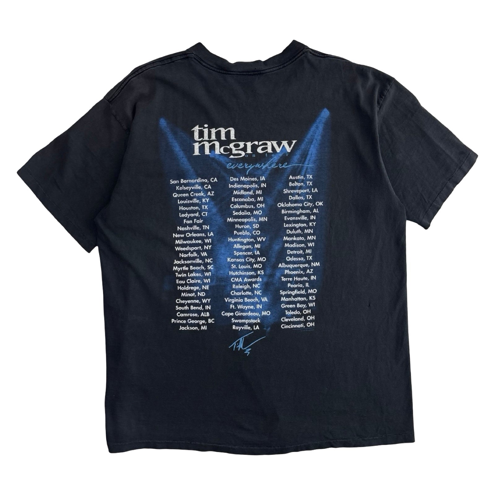 1997 Tim McGraw “Everywhere” Tour T-Shirt Black